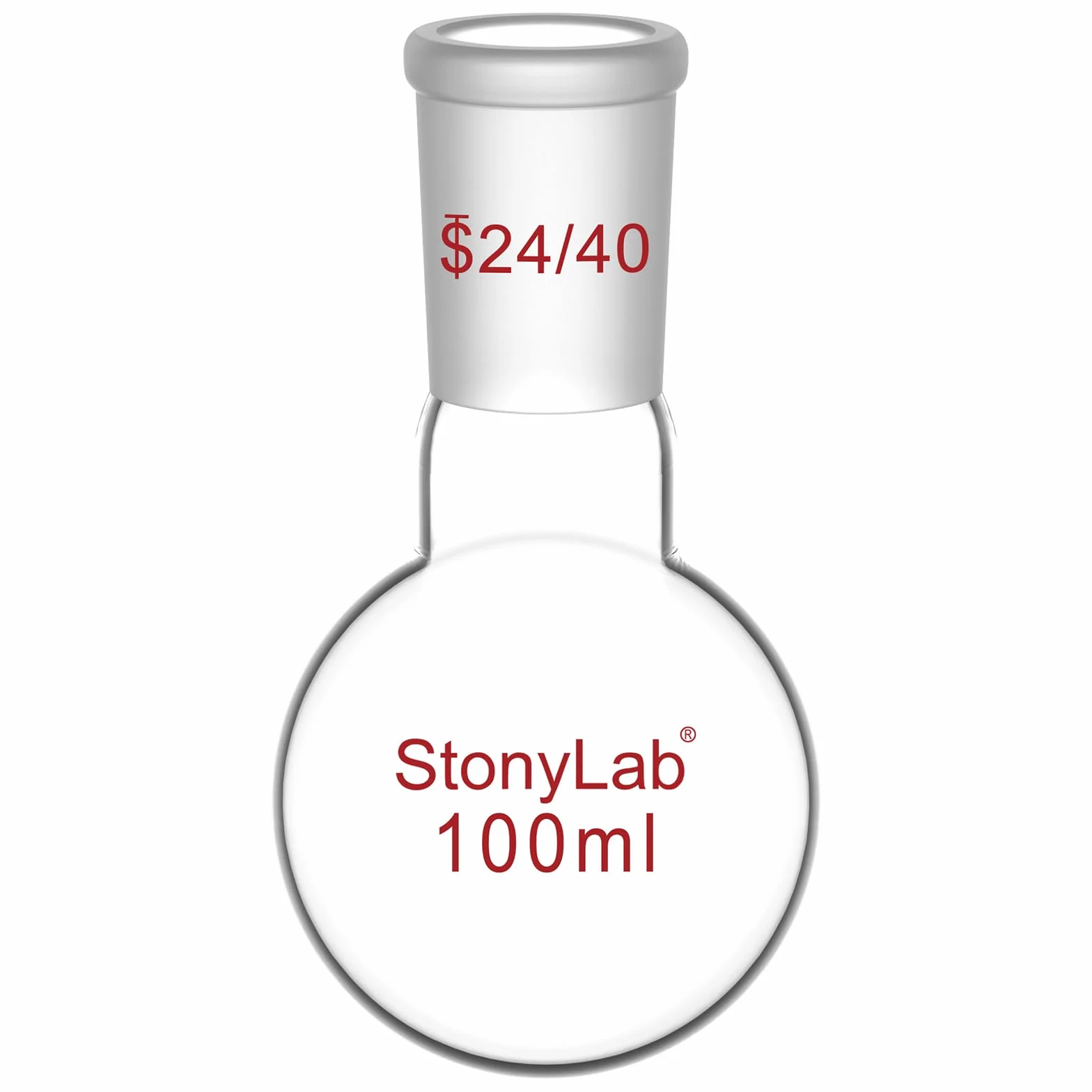 Matraz Fondo Redondo Cristal Borosilicato Pared Gruesa 24/40 100ml