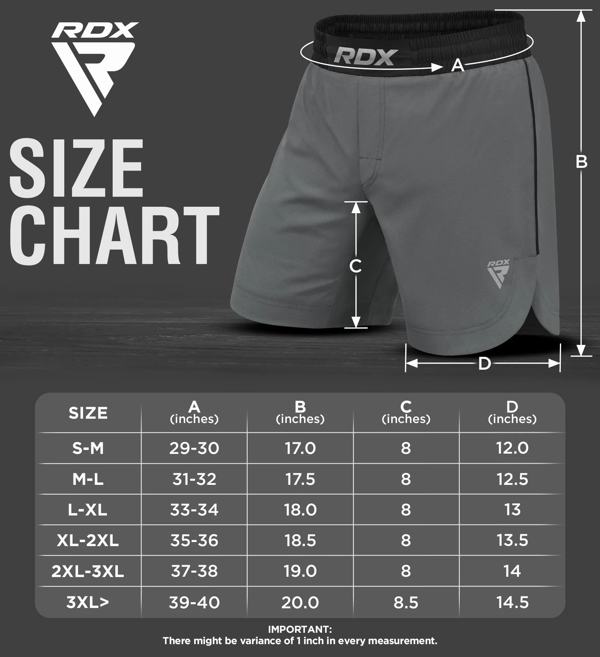 RDX Pantalones Cortos MMA para Entrenamiento Kickboxing Artes Marciales Grappling Sparring Boxeo BJJ Muay Thai