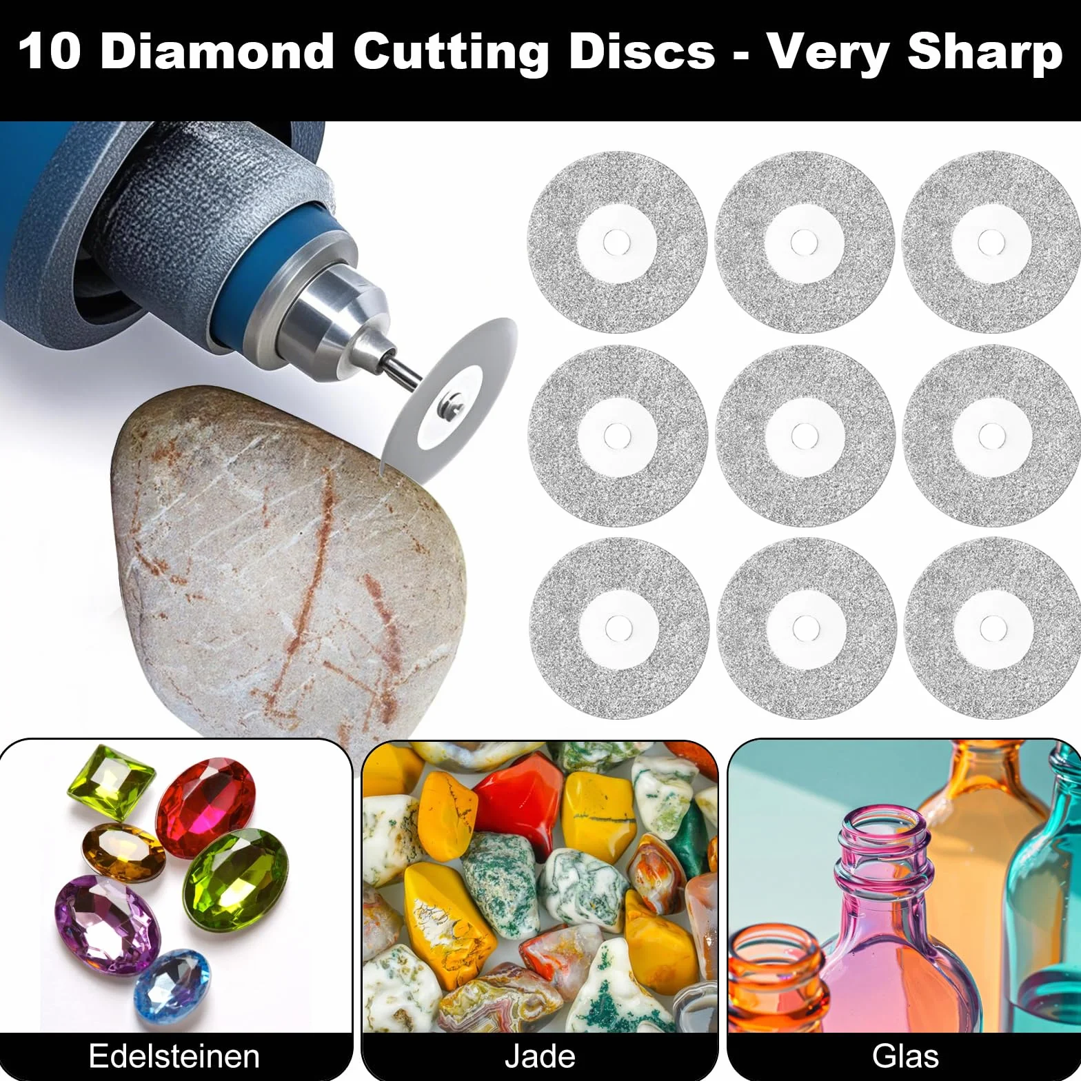 Discos de Corte Metal 98 Piezas, Hoja de Sierra Circular 1/8" Mandril para Herramientas Rotativas