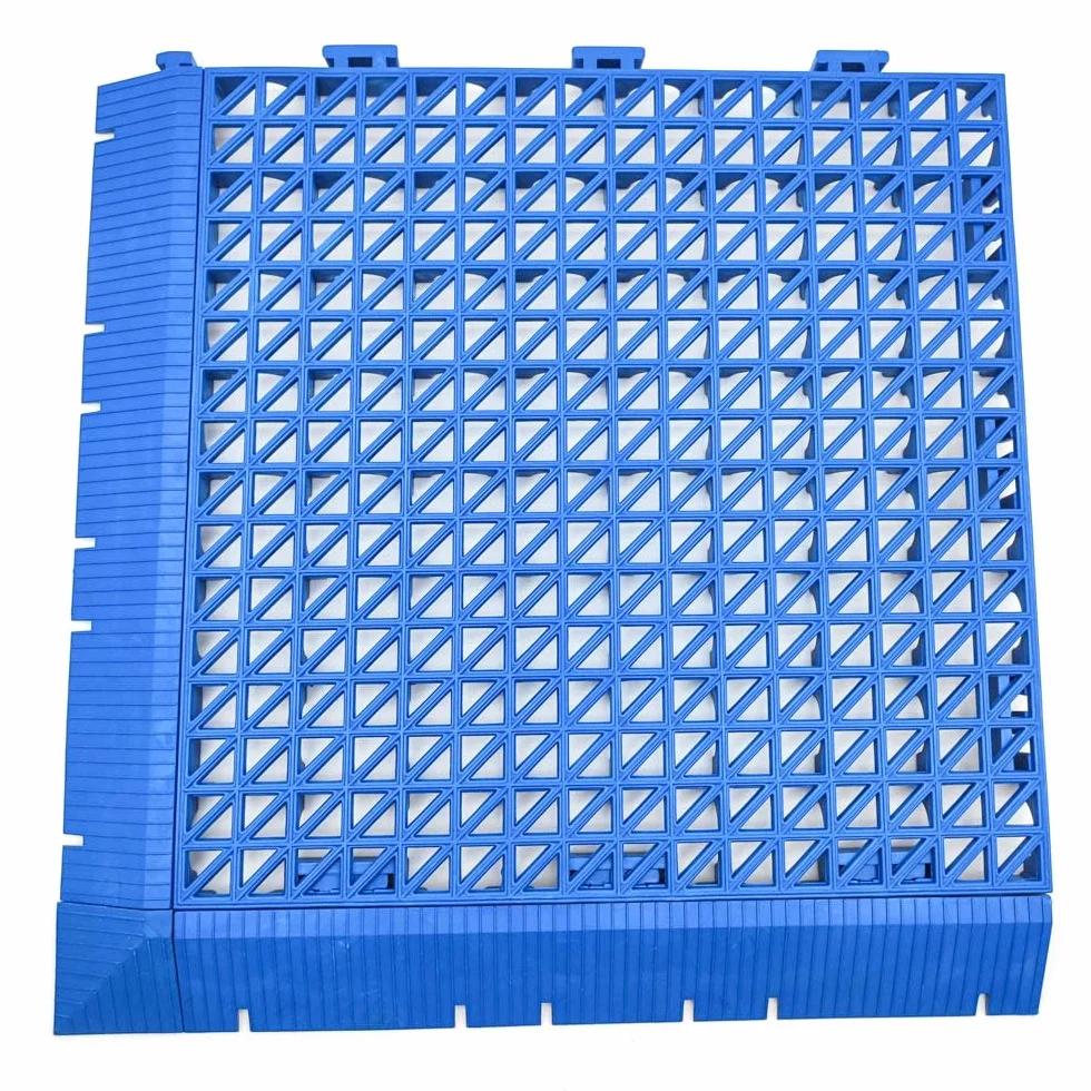 Kit 2 rampas + Esquinera PVC azul 33x5x2cm antihumedad resistente cambio de nivel paso vehículos