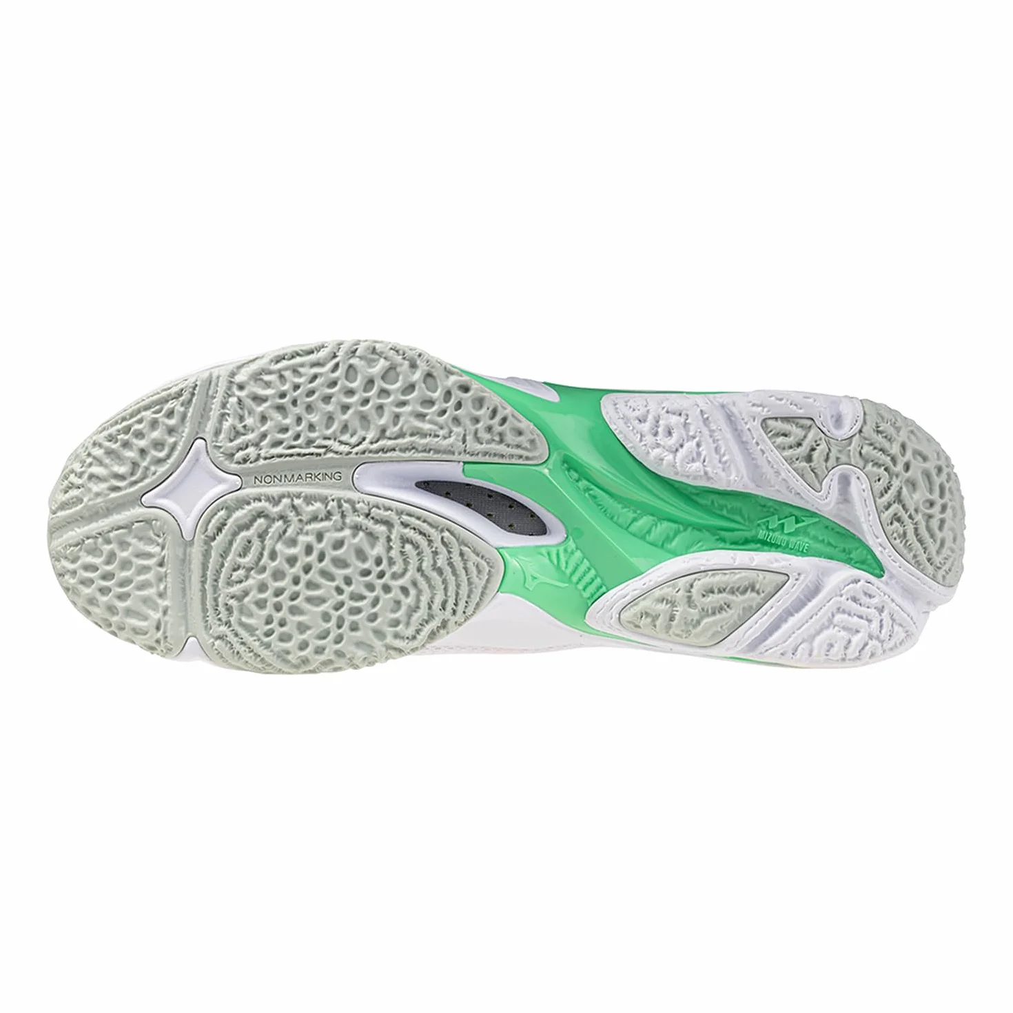 Mizuno Wave Lightning Z8 Mid Zapatillas de voleibol blanco negro Frozen Emerald