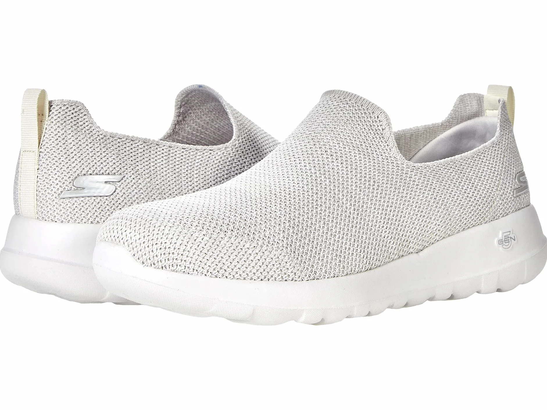 Skechers Go Walk MAX-Athletic Air Mesh Tenis para Caminar Hombre Blanco Roto Talla 8 UK