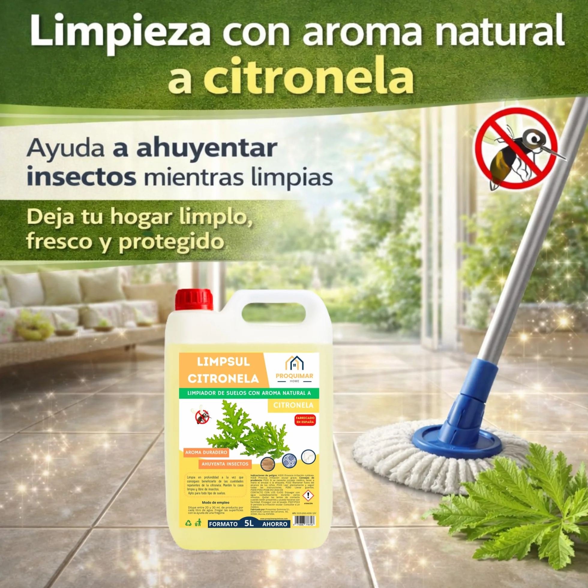 FREGASUELOS CITRONELA LIMPSUL LIMPIADOR CONCENTRADO 5 LITROS