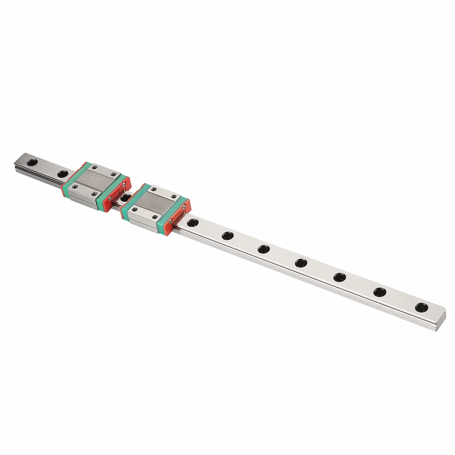 Riel De Guía Lineal En Miniatura MGN12 300mm 12mm Ancho 2 Bloques Deslizantes MGN12B Contacto 4 Puntos