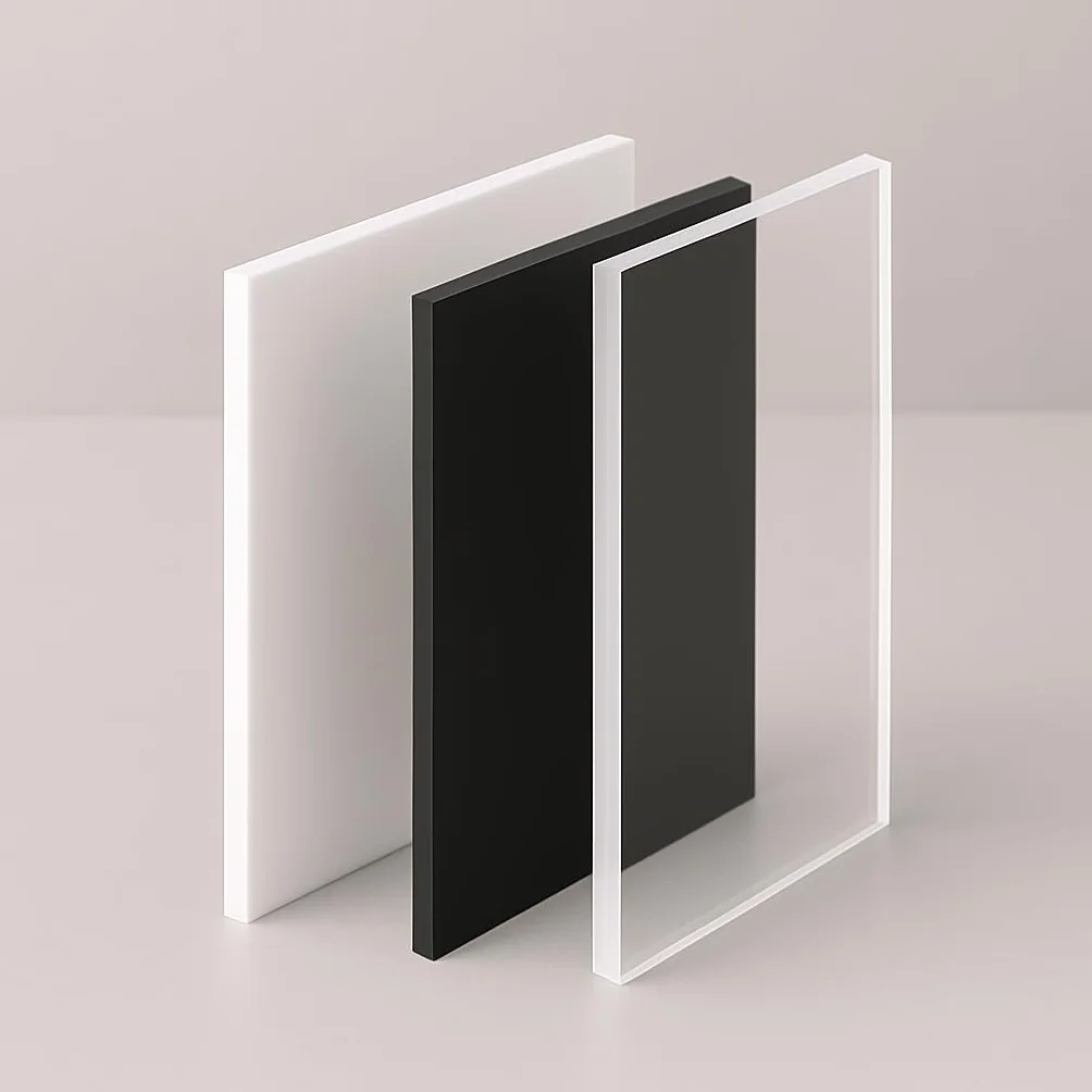 Placas de Metacrilato Corte a Medida Transparente Blanco Negro