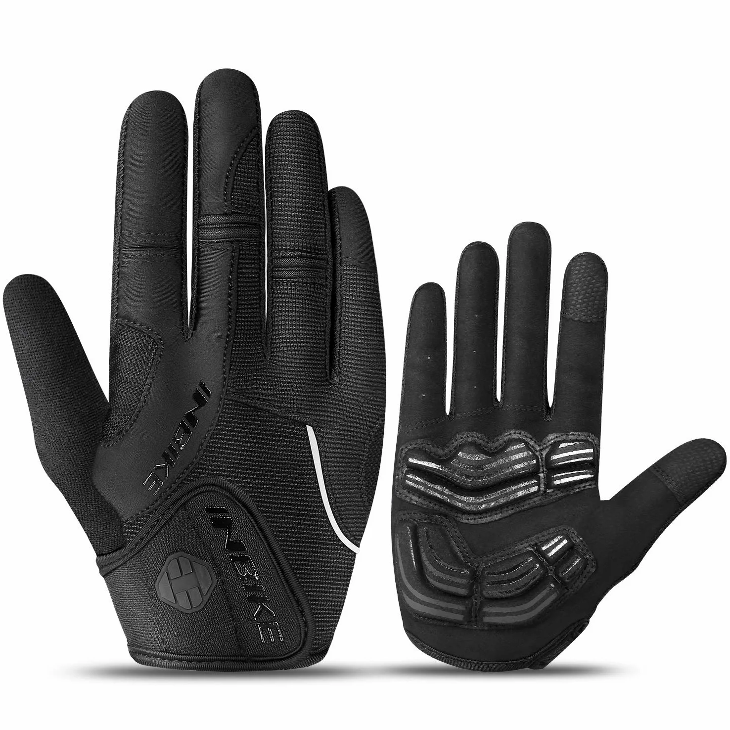 INBIKE - Guantes de ciclismo para hombre, acolchados de gel, 5 mm, transpirables y resistentes al desgaste