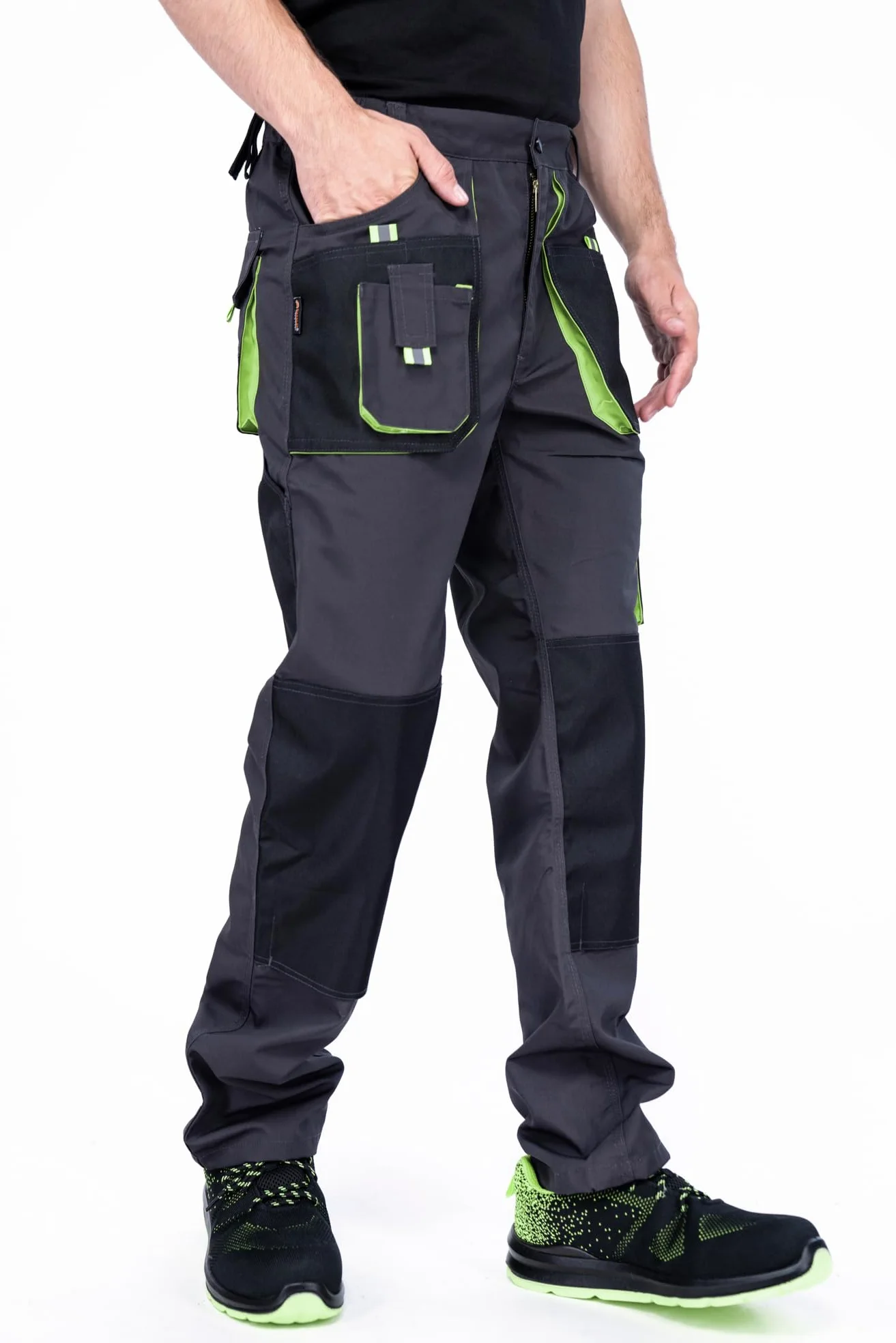 MAZALAT work wear Pantalones de Trabajo para Hombre, Pantalon de Seguridad, Pantalones de Proteccion, Ropa Hombre, Bolsillos Multiusos, S - 3XL, con Rodilleras Trabajo. Resistente