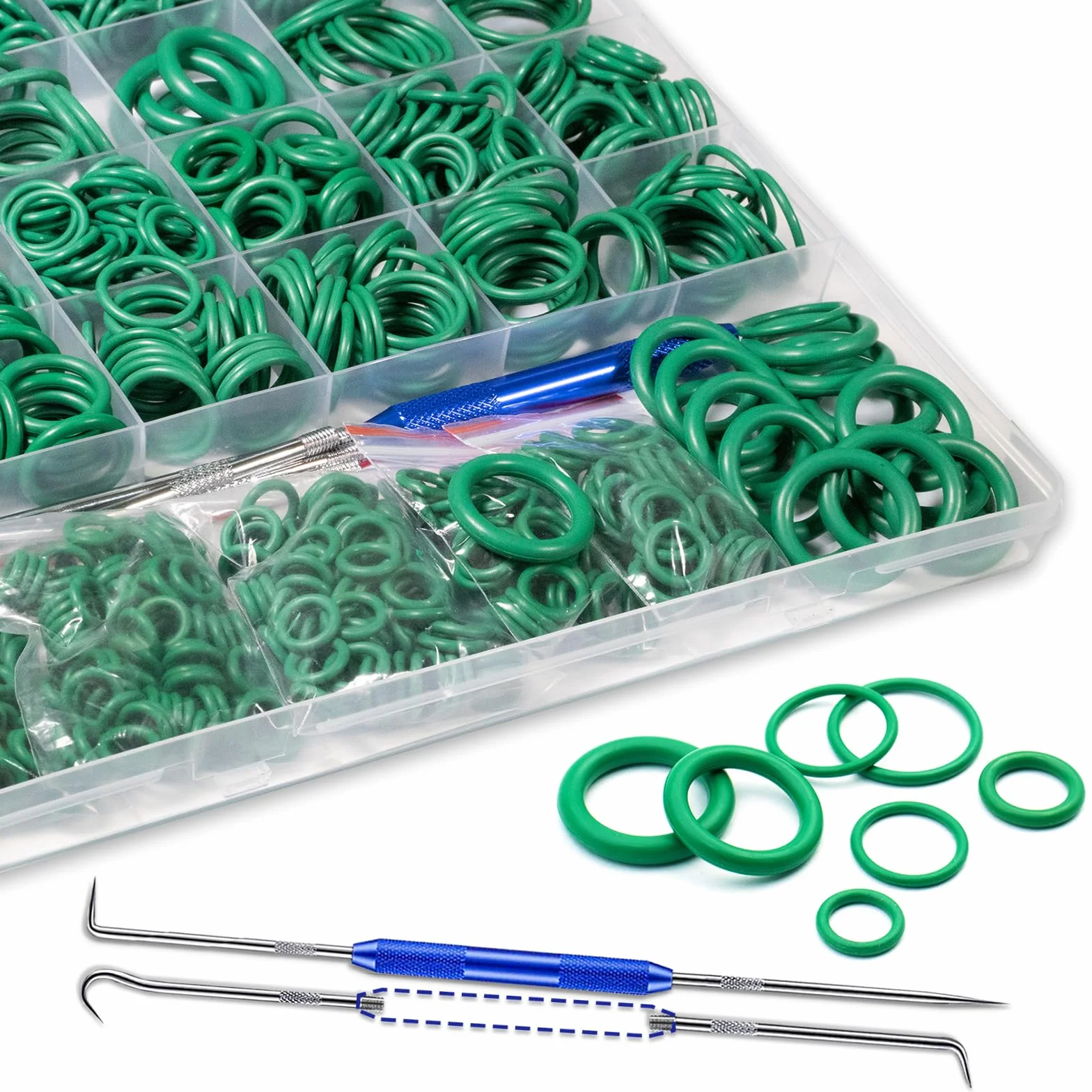595 piezas kit de juntas tóricas para aire acondicionado automoción A/C