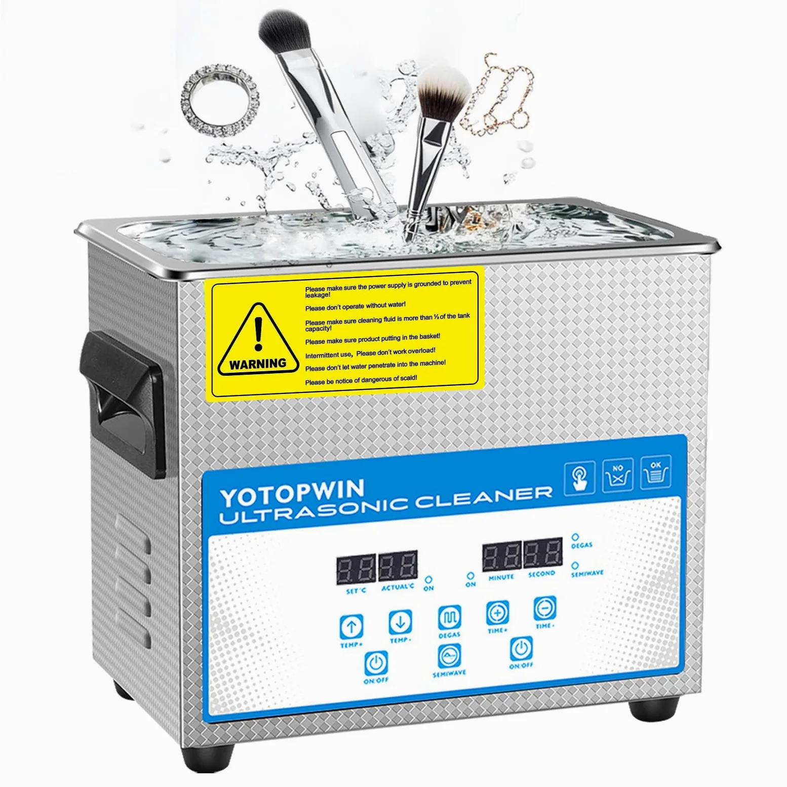 Ultra Sonic - Máquina de limpieza de joyas con temporizador digital y calefacción ultrasónica, calefacción de laboratorio, limpiador ultrasónico para herramientas de reparación