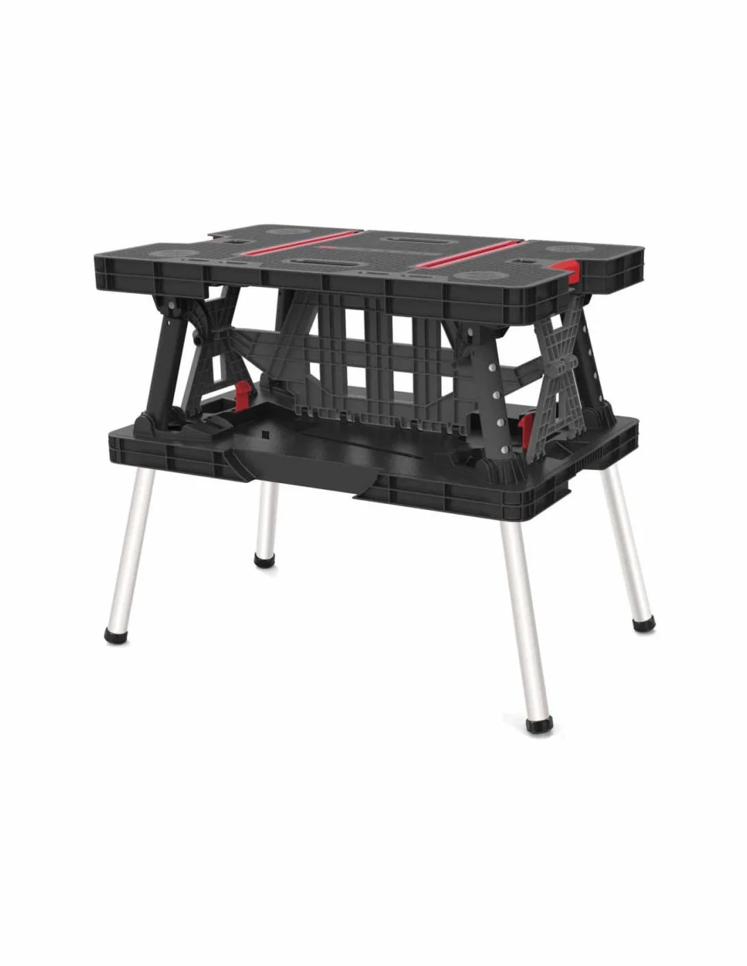 Keter Mesa de herramientas plegable 450 kg 85 x 55,5 x 11,2 cm cerrado 91 x 55,5 x 75,5 cm abierto Negro