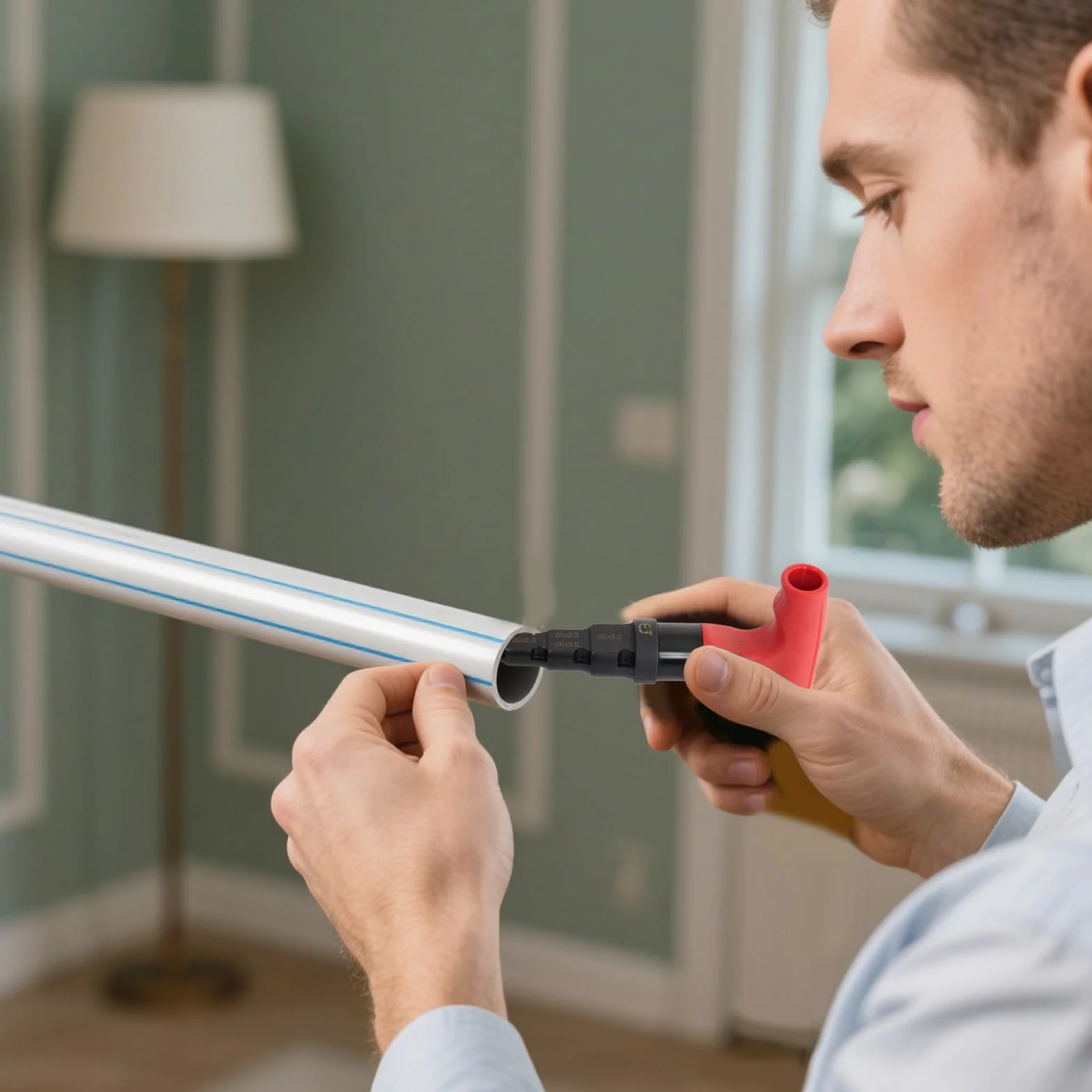 Herramienta de desbarbado y chaflán 4 en 1 para tubo de metal 15-32 mm con carraca giratoria