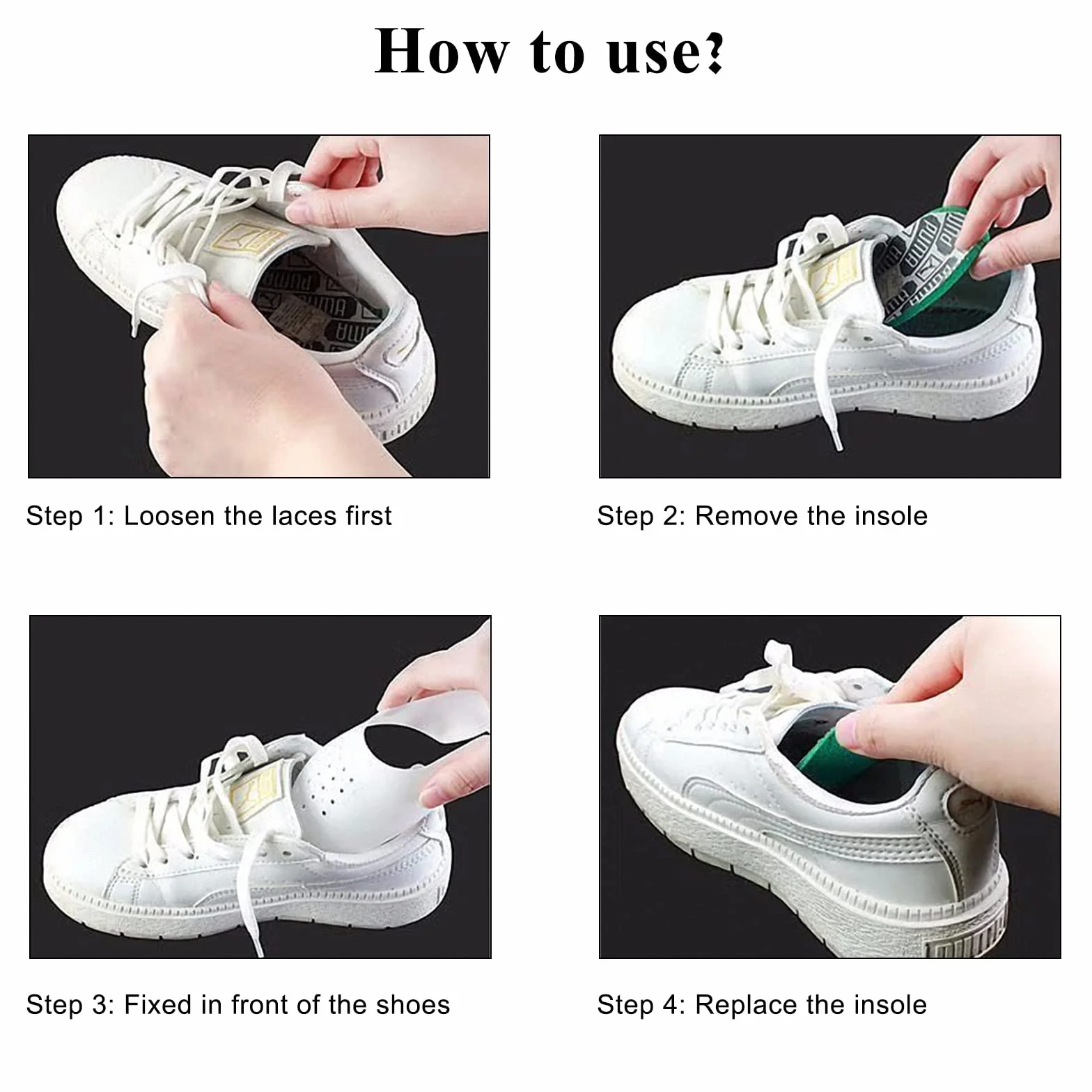 Escudo de Zapatos 4 Pares Protectores para Zapatillas de Deporte Universal Protector de Pliegues para Calzado para Hombre y Hembra