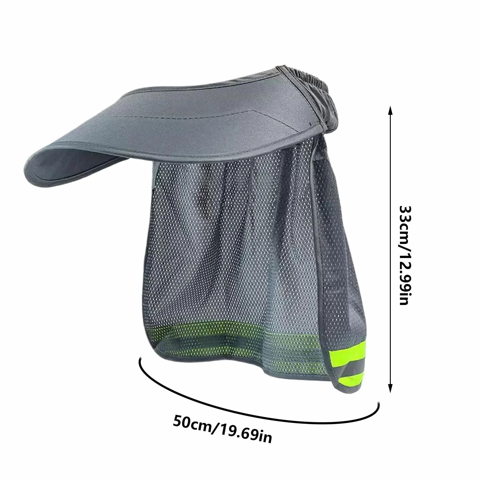Sombrilla para cascos de protección con tira reflectante accesorio de seguridad