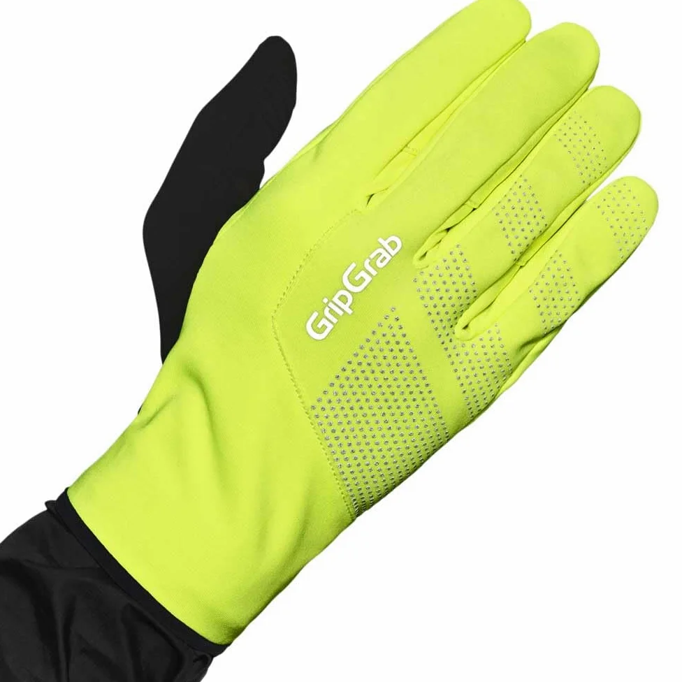 GripGrab Ride Windproof Midseason Padded Touchscreen Cycling Gloves Full Finger Breathable Bicycle Black Hiviz Winter - Guantes Ciclismo Invierno Unisex Adulto