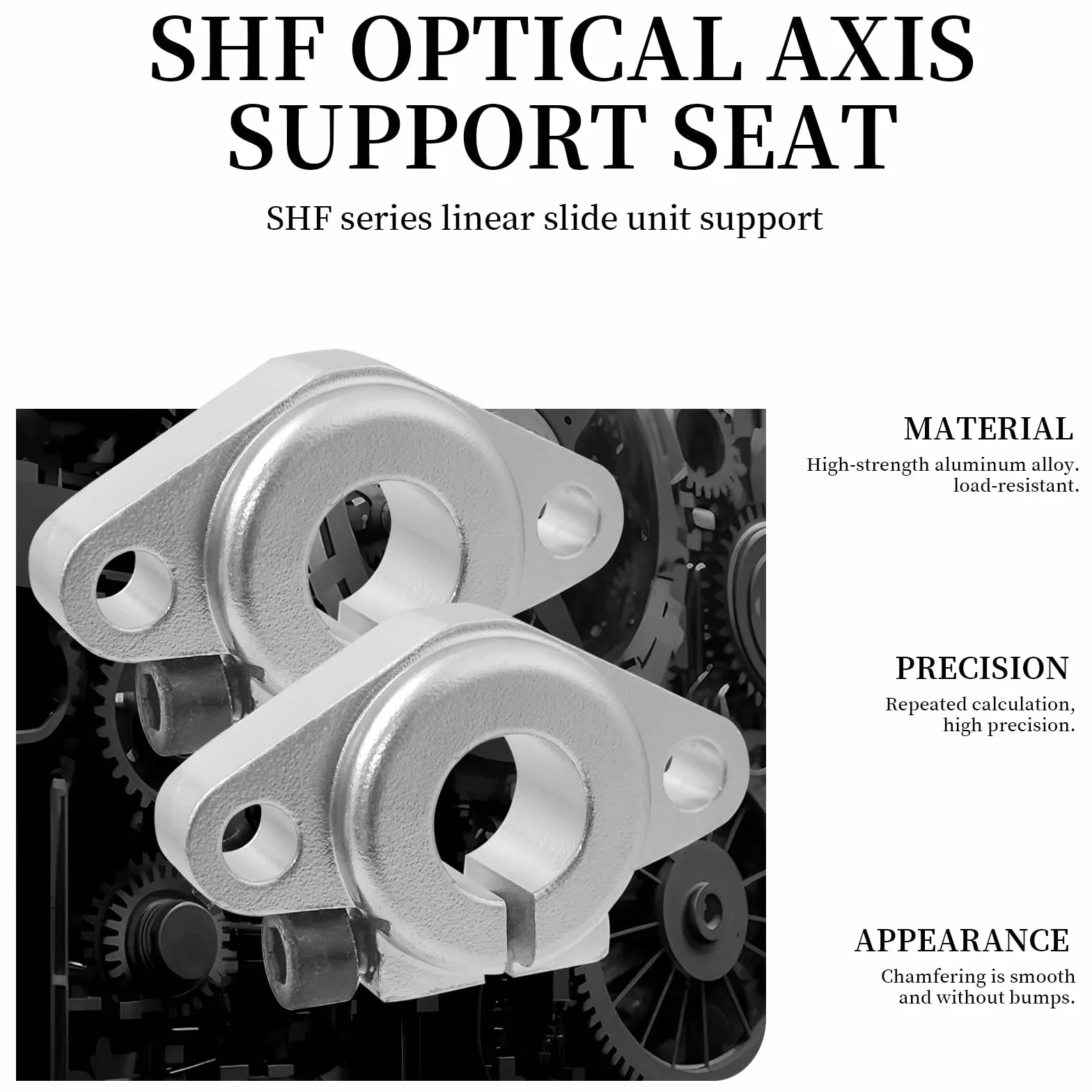 Soporte de Eje de Riel Lineal SHF12 Aluminio para Impresora 3D CNC