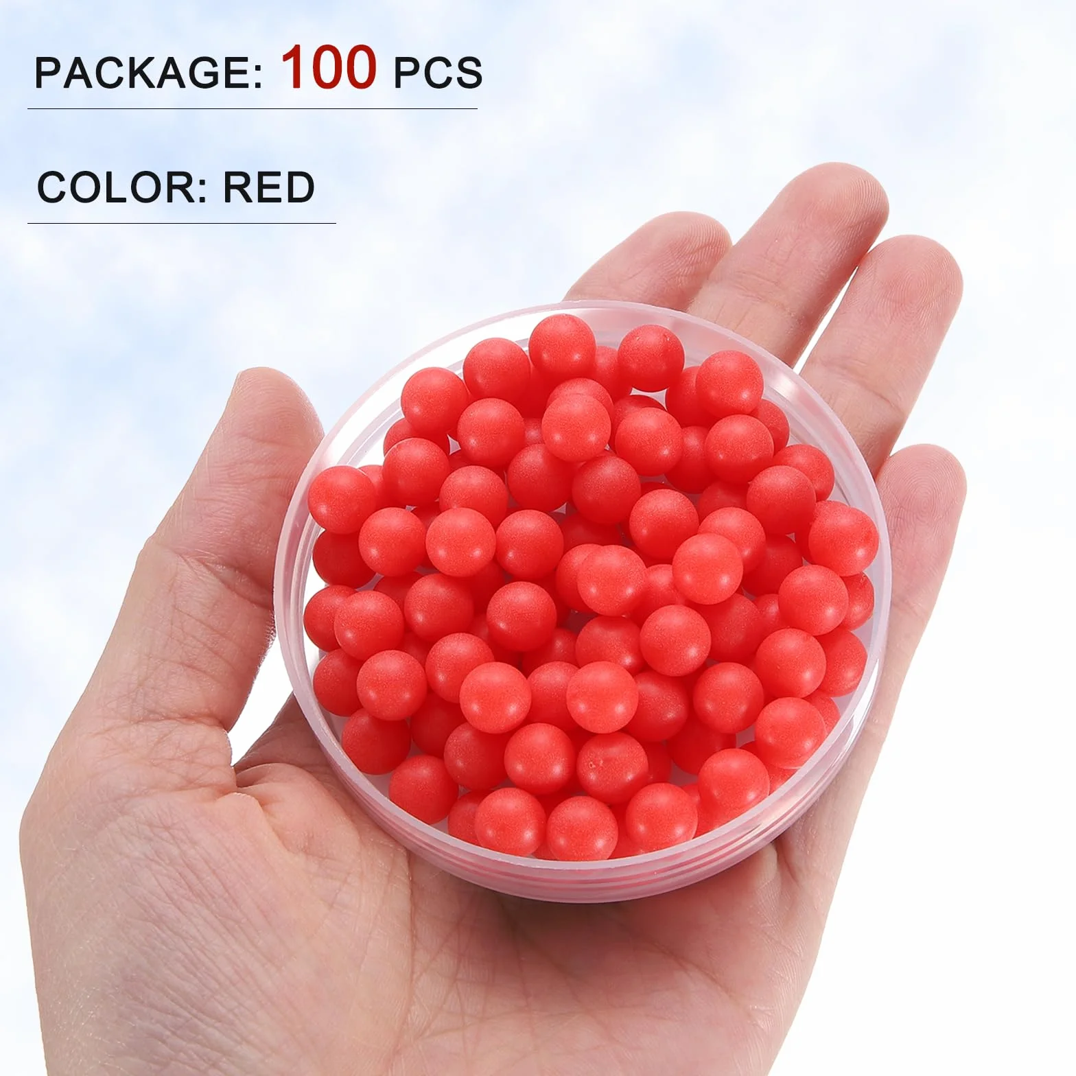 QUARKZMAN 100 Piezas Bolas Rodamiento Plástico PP 8mm Precisión G2 Superficie Escarchada Rojo