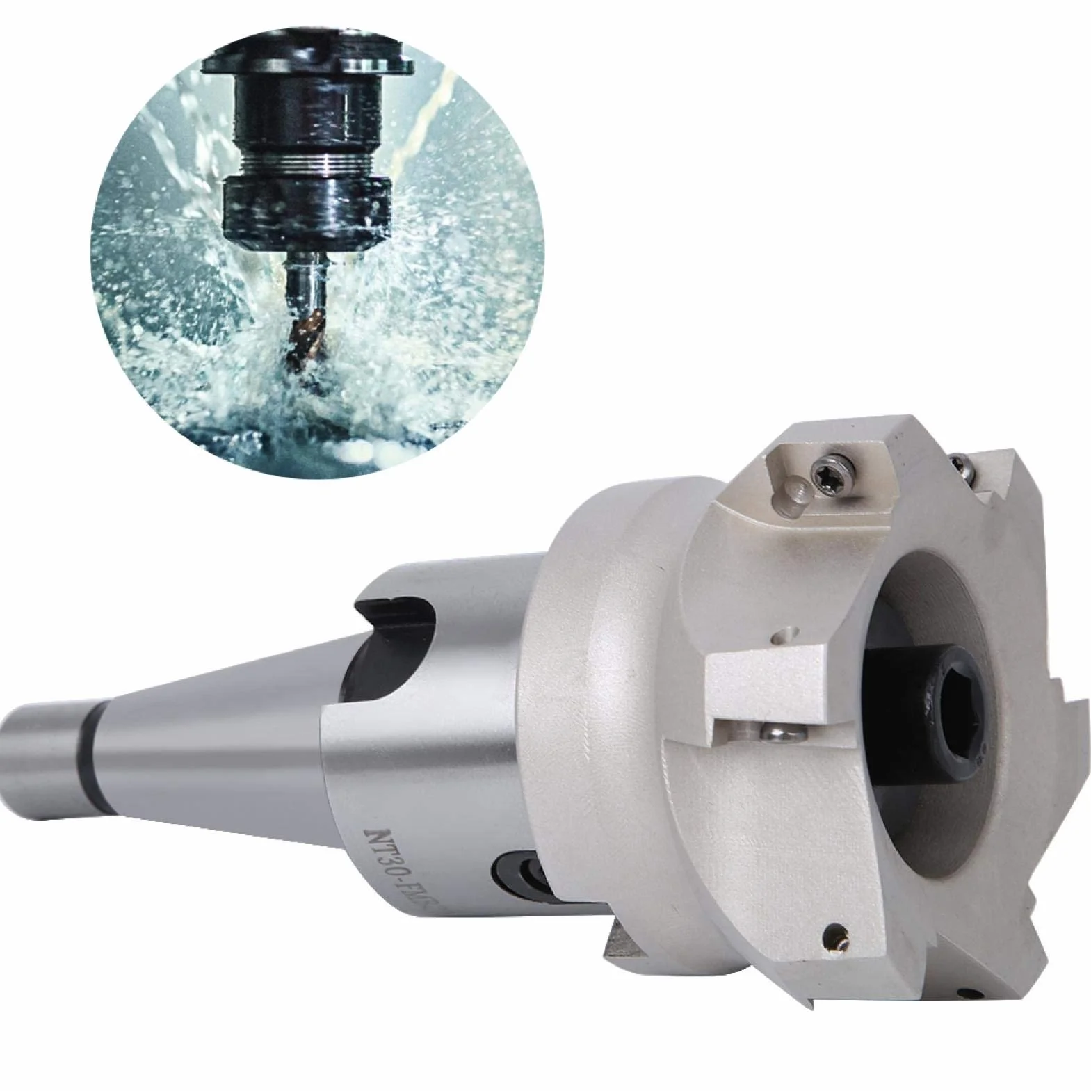Soporte de mandril de pinza NT30-FMB27 + BAP400R-80-27 Fresa 6 ranuras + Insertos APMT1604 10PCS