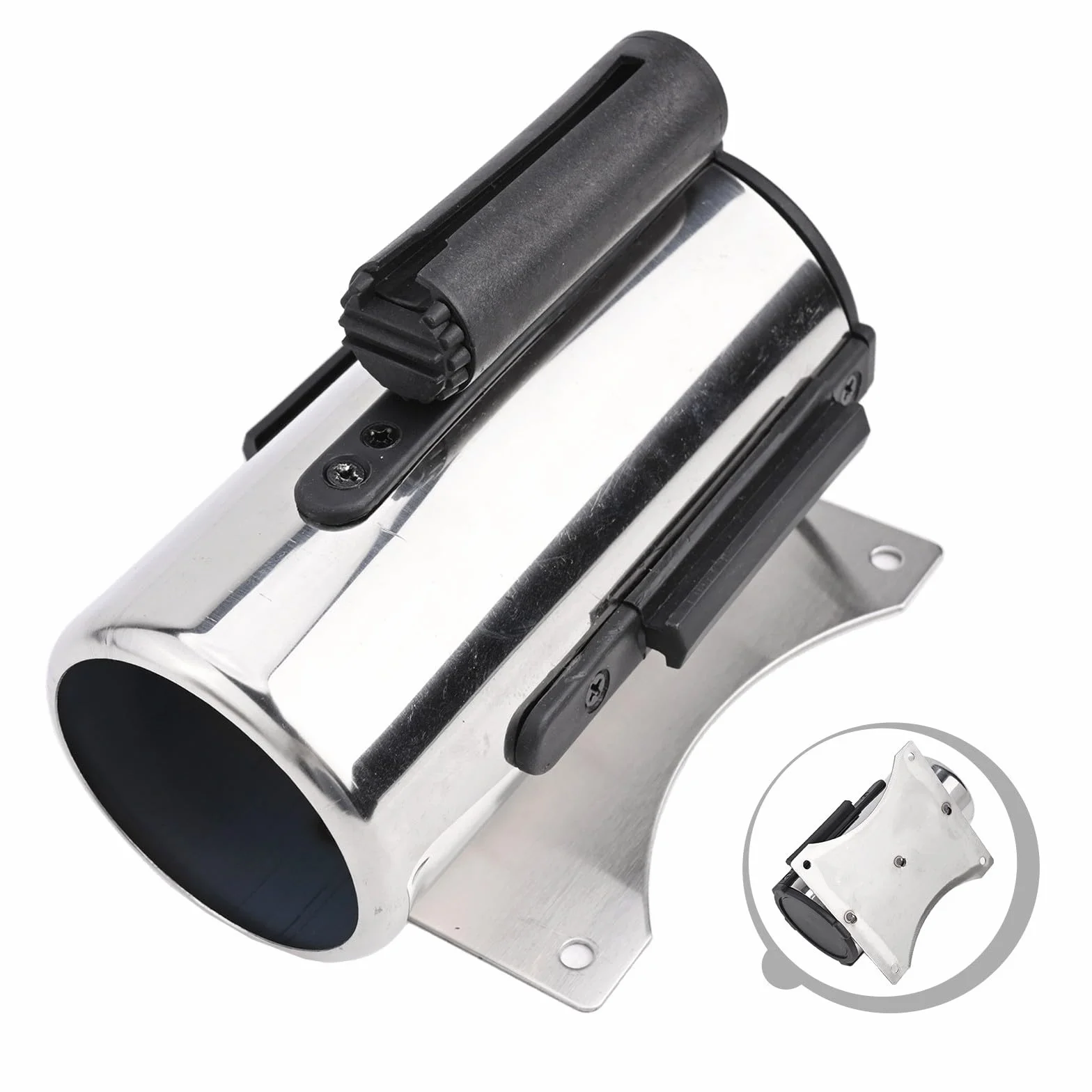Barrera retráctil de pared 2 m negro