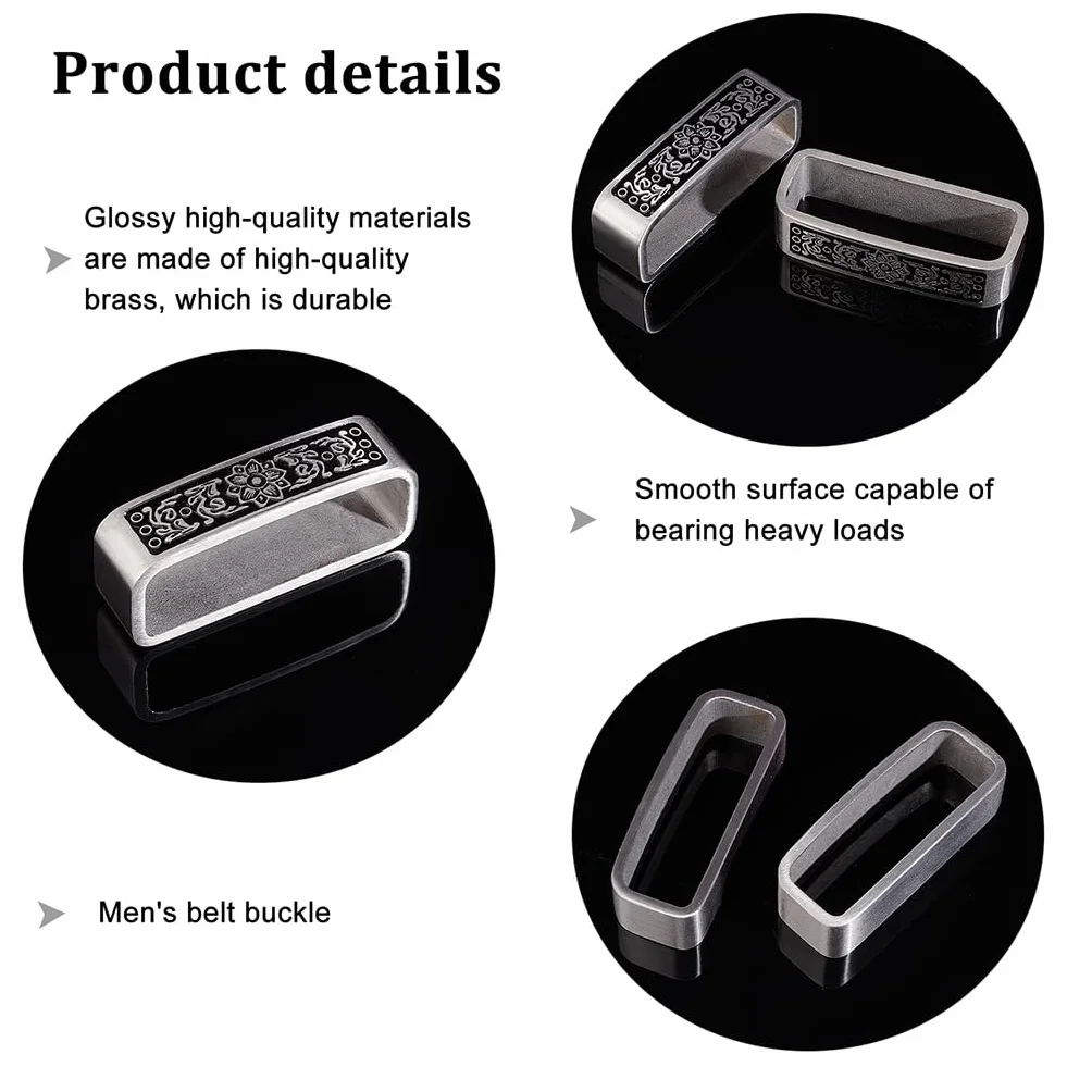OLYCRAFT Soporte para trabillas para cinturón de metal, hebilla de repuesto para hombre