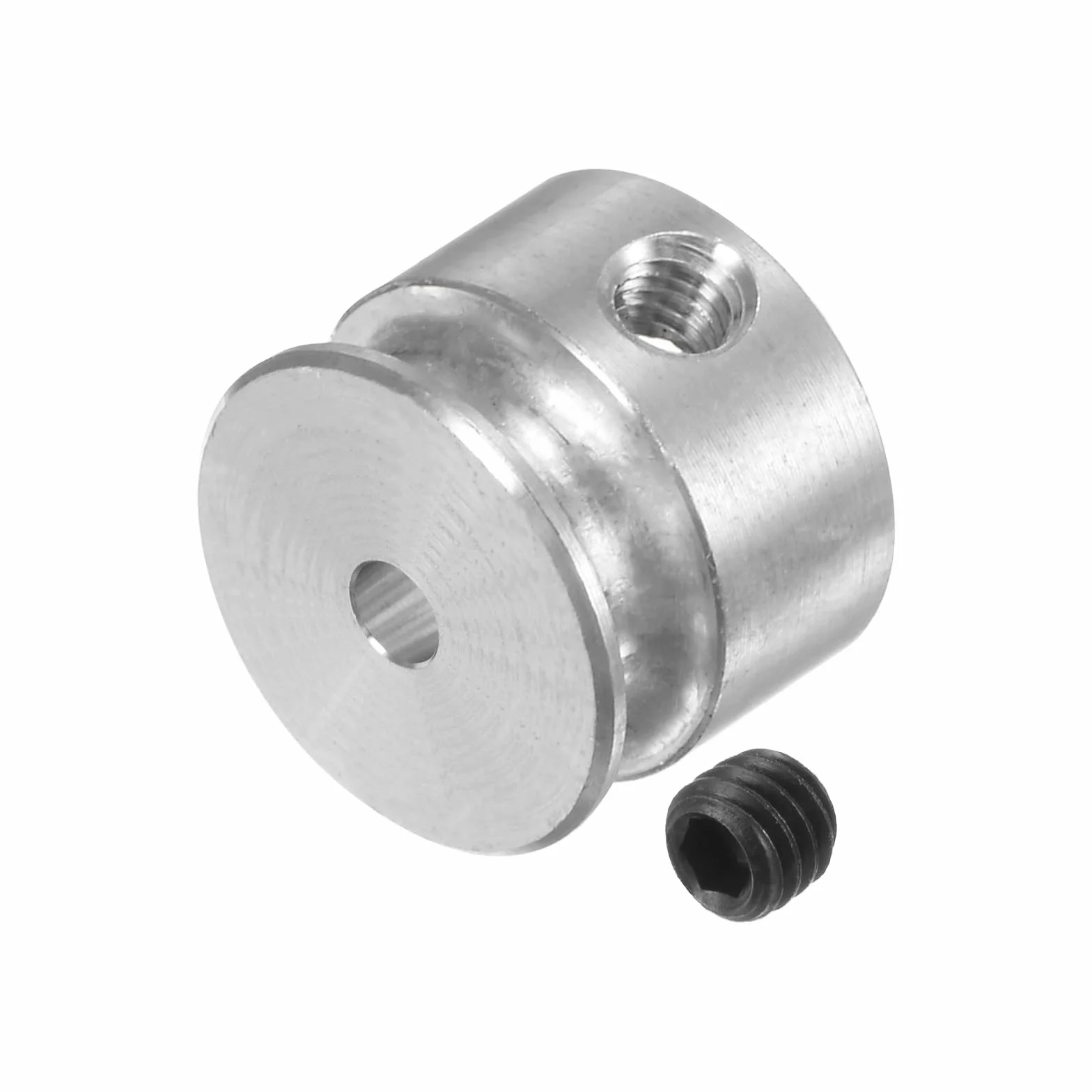 Polea en V de Aleación de Aluminio 3 mm ID 12 mm OD Una Sola Ranura para Correa Redonda de PU