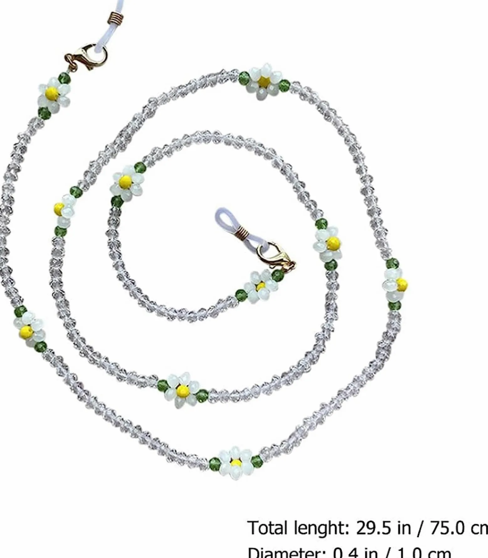 2/3 Piezas de Cadenas para Gafas, cordón para Gafas, Soporte para Gafas con Forma de Flor, Correa para Mujer