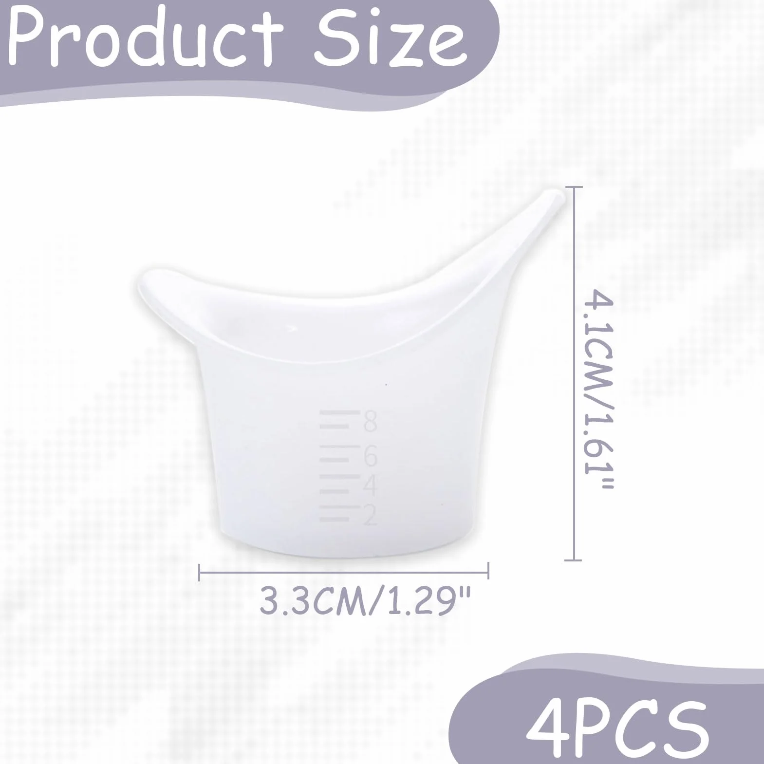 Lavaojos Bañera de ojos 4 piezas 8 ml silicona portátil limpieza ocular