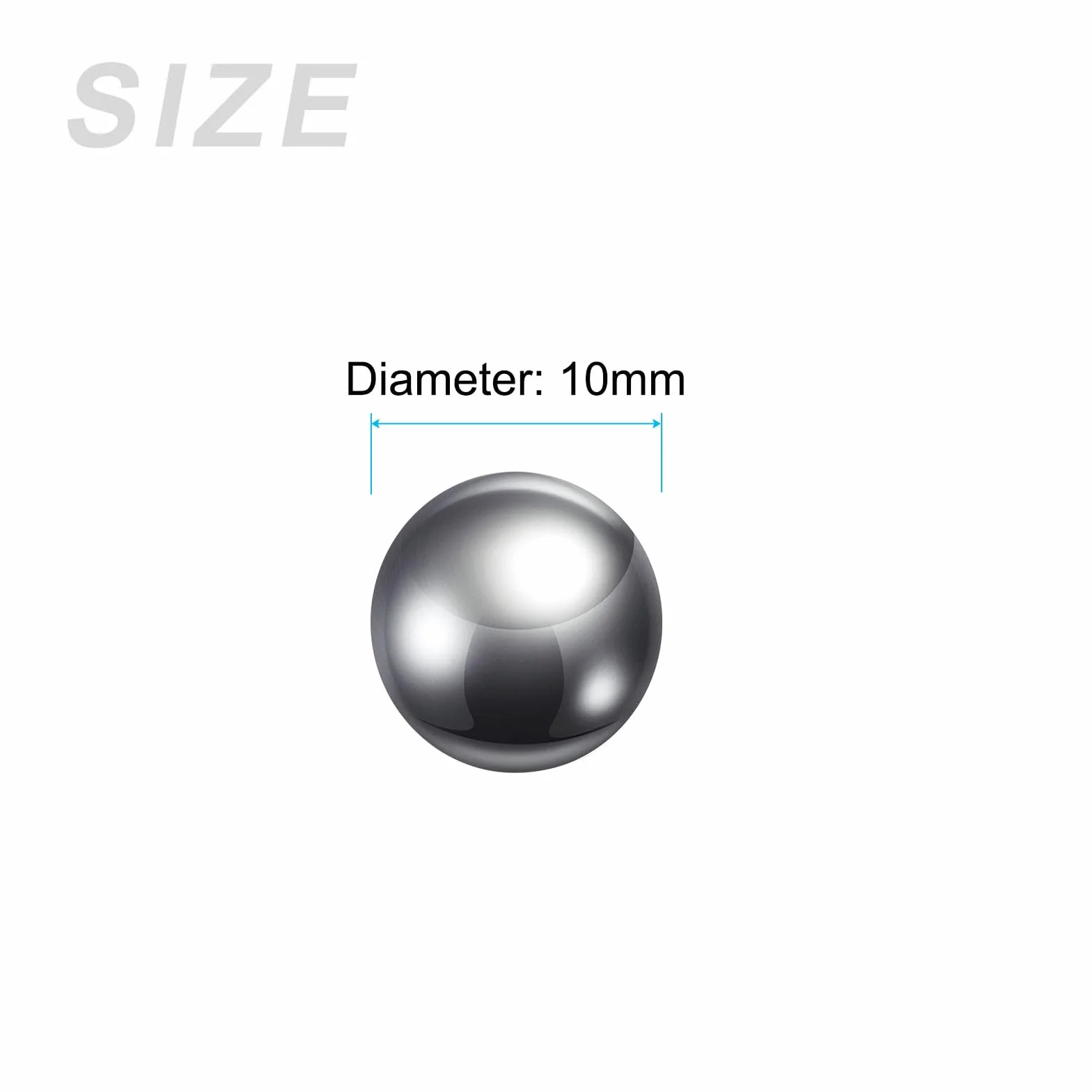 METALLIXITY Bolas De Precisión G10 10mm 20 Piezas, Bolas De Acero Cromado Para Rodamientos