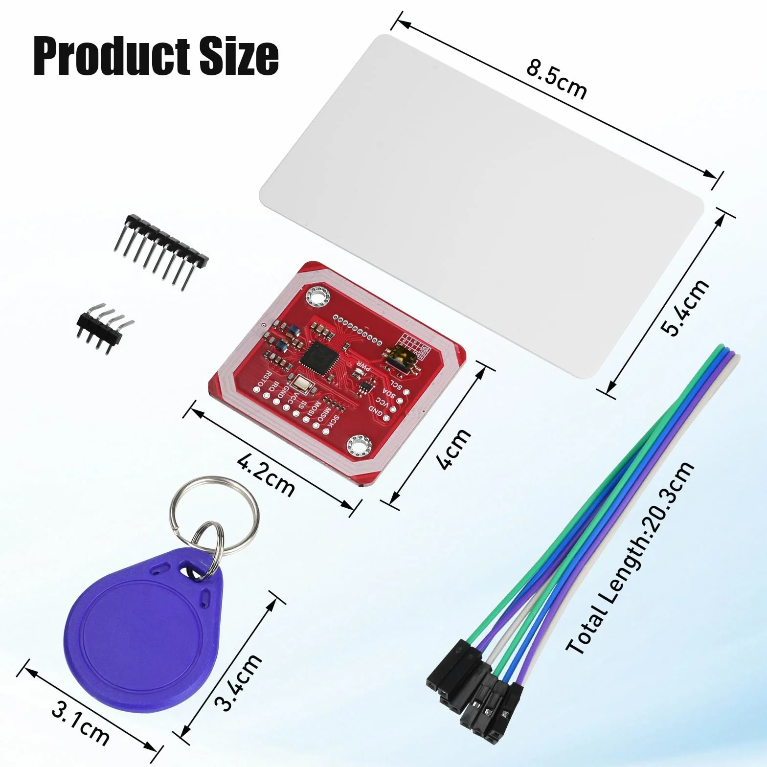 Aideepen PN532 NFC NXP RFID Módulo V3 Kit Lector I2C SPI HSU