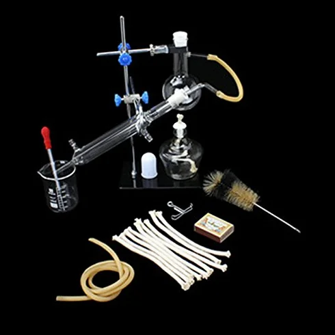 Alambique de cristal destilador laboratorio 100 ml destilación agua aceites esenciales alcohol industria científica
