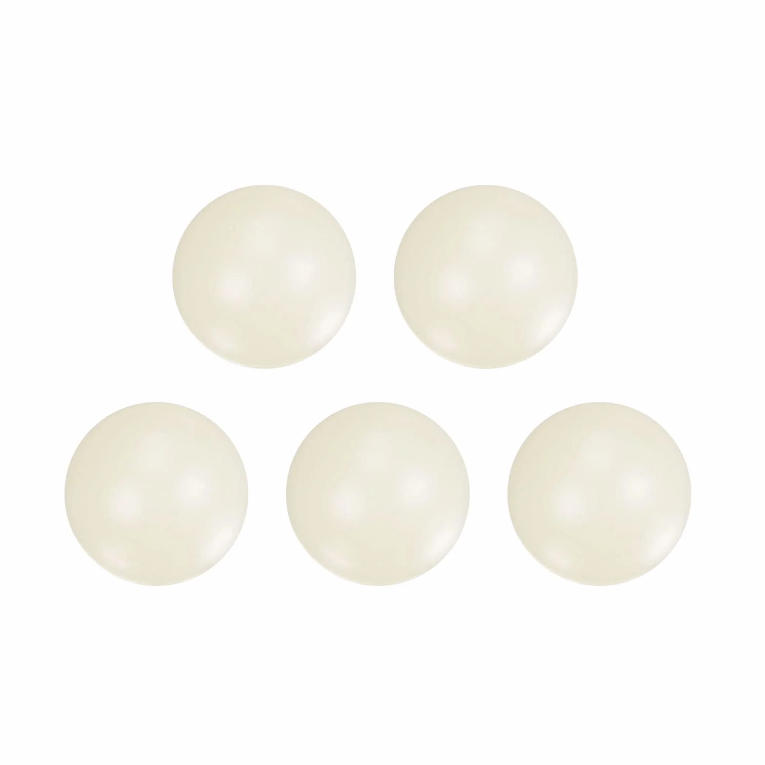 sourcing map 5uds PA Nylon Sólido Plástico Bolas 9mm G3 Precisión Rodamiento Bola