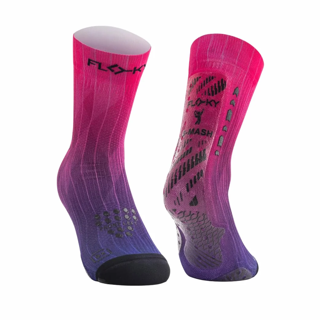 FLOKY S-Mash 3D Calcetines Padel Biomecánicos Calcetín Tenis y Padel Antideslizante Tobillo Estabilizado Protector del tendón de Aquiles Soporte de Plantilla para Comodidad y Recuperación