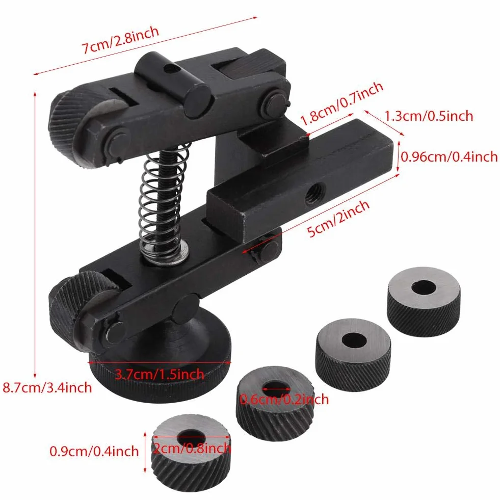 Juego de Moleteado de Doble Rueda, Acero Ajustable, 0.8mm/1.2mm Ruedas Lineales
