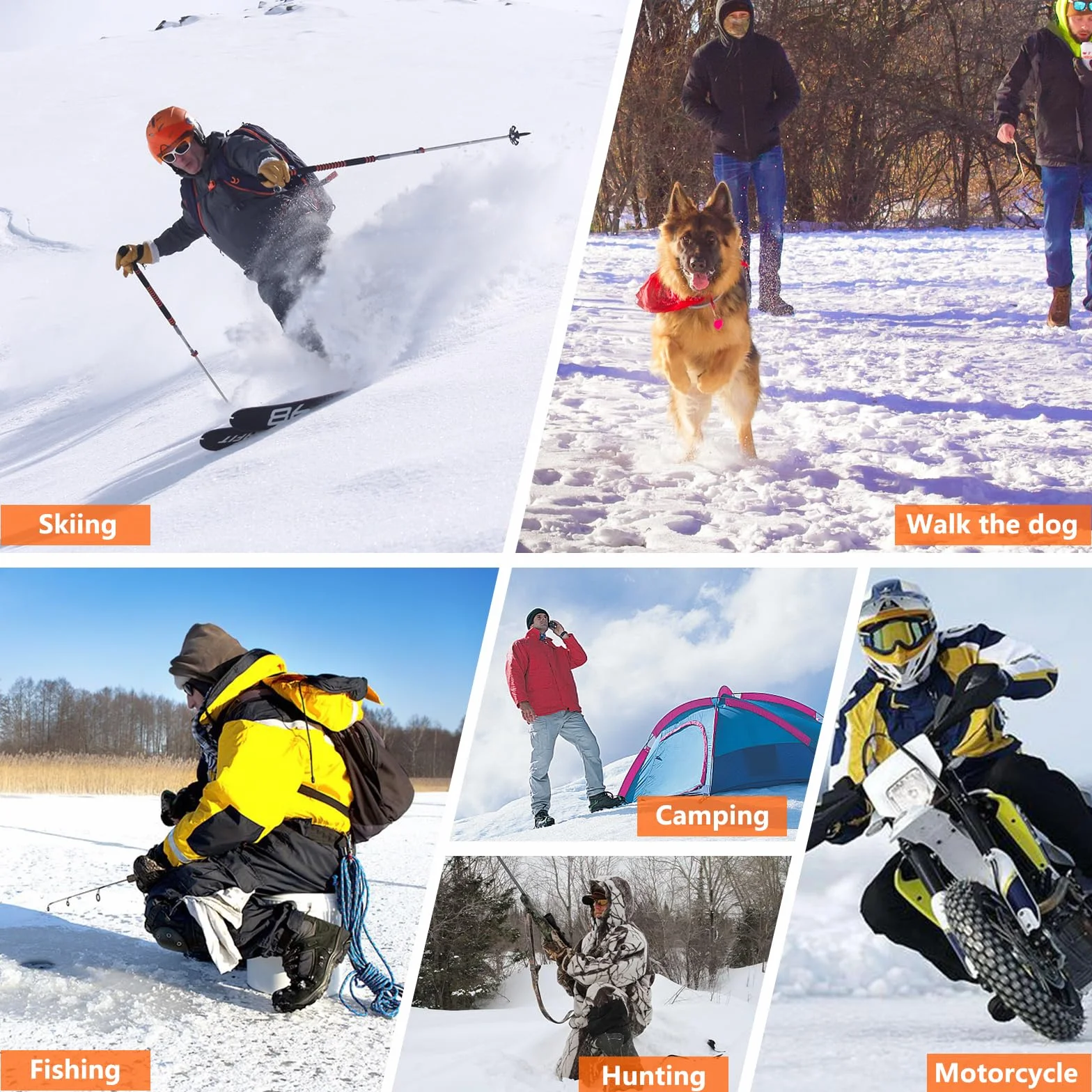 Chaleco Calefactable Hombre con 7.4V 18400mAh Bateria, Chaleco Calefactor de Invierno con 3 Ajustes de Temperatura Lavable para Esquí Camping Caza Pesca Moto
