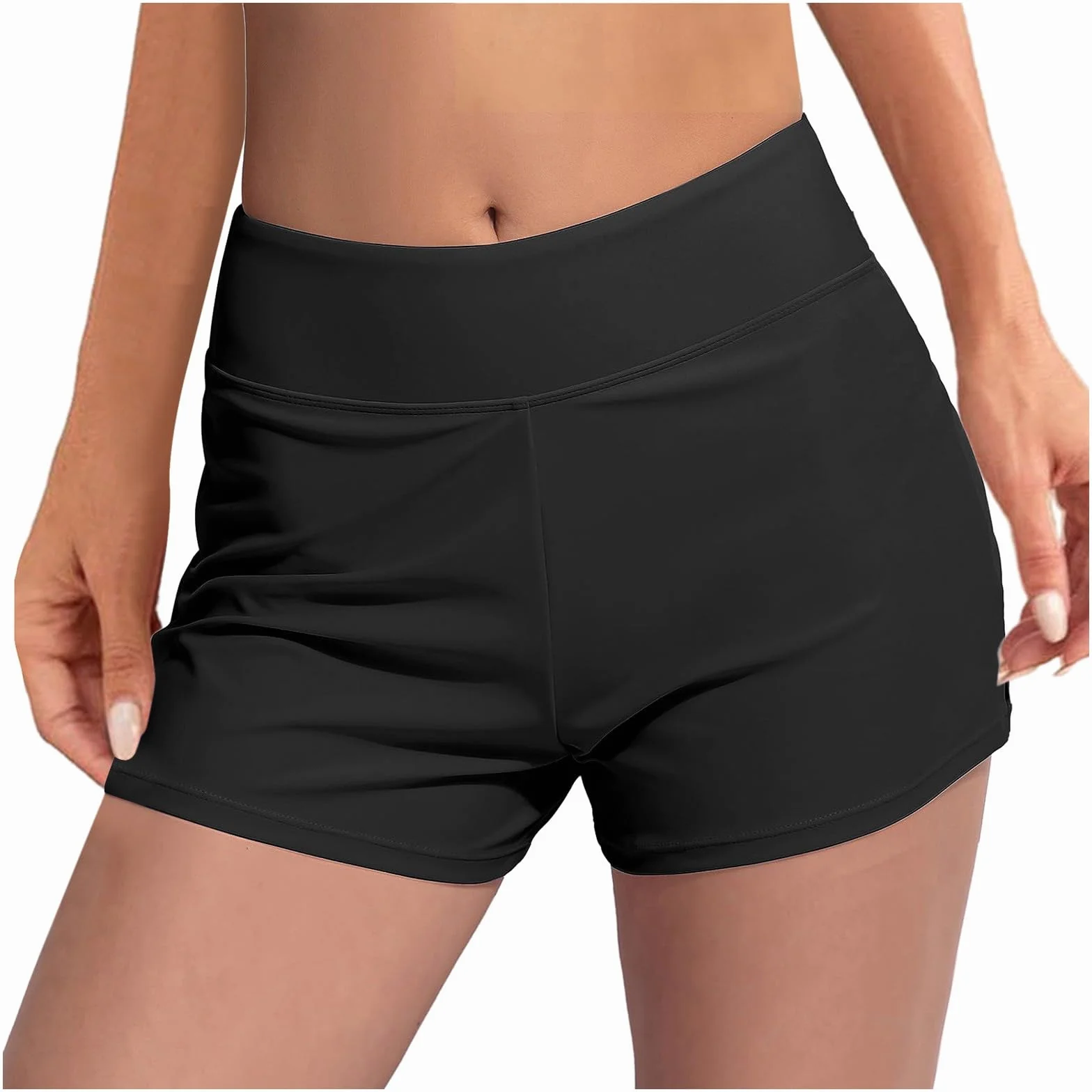 Bañador Menstrual Shorts de Baño Mujer Bañadores Boxer Menstruales Bikini Short de Natación Deportes Niña Pantalon Cortos de Cintura Alta Secado Rápido de Protección UV Color Block Playa Surf