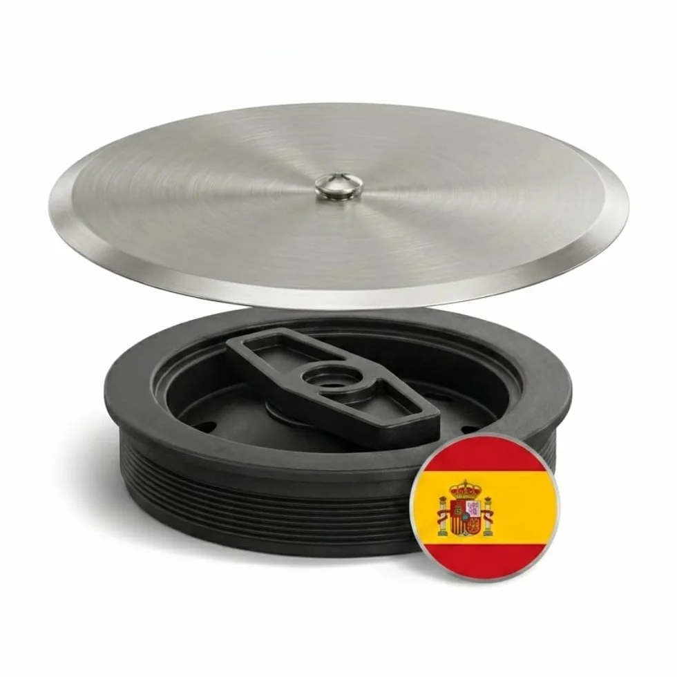 Tapa para Bote Sifónico Ø110 mm Acero Inoxidable Junta de Goma – Evita Malos Olores y Fugas – Universal