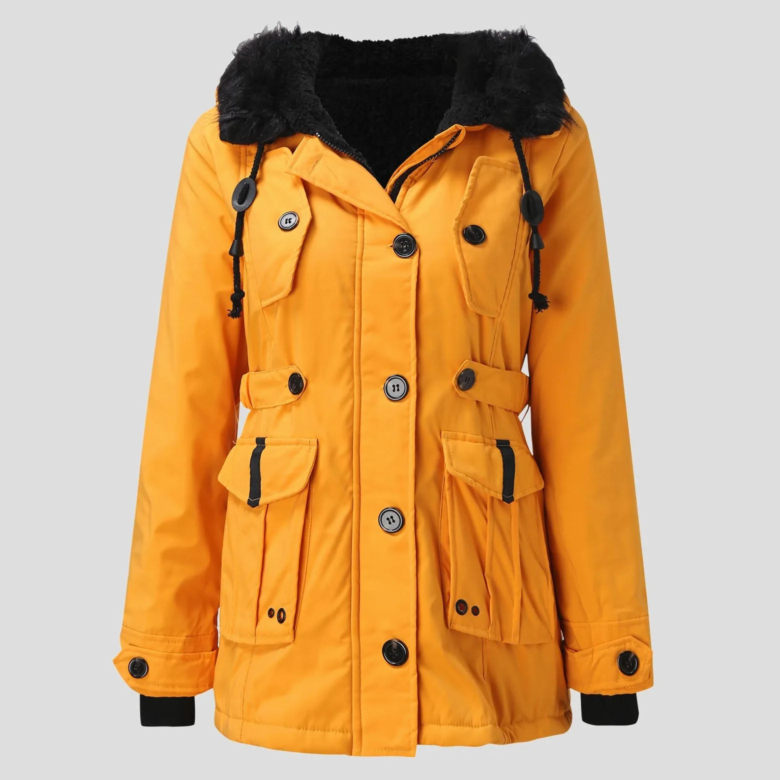 Generisch Chaqueta de forro polar para mujer, chaqueta de talla grande, abrigo cálido, chaqueta, abrigo, abrigo, abrigo, abrigo, abrigo cálido y grueso con forro de piel sintética