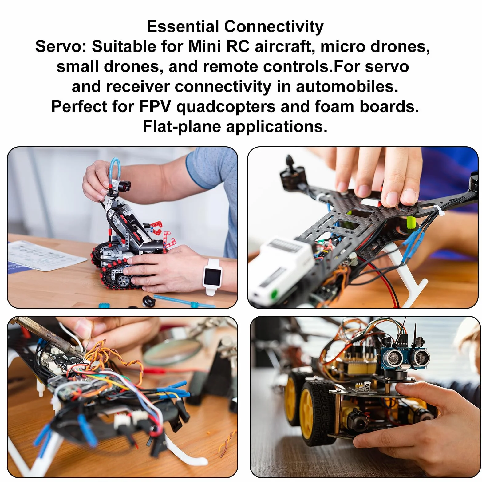 6 Piezas Cable Divisor Servo Y 10 cm Hembra a 2 Machos para JR/Futaba Coches RC Drones