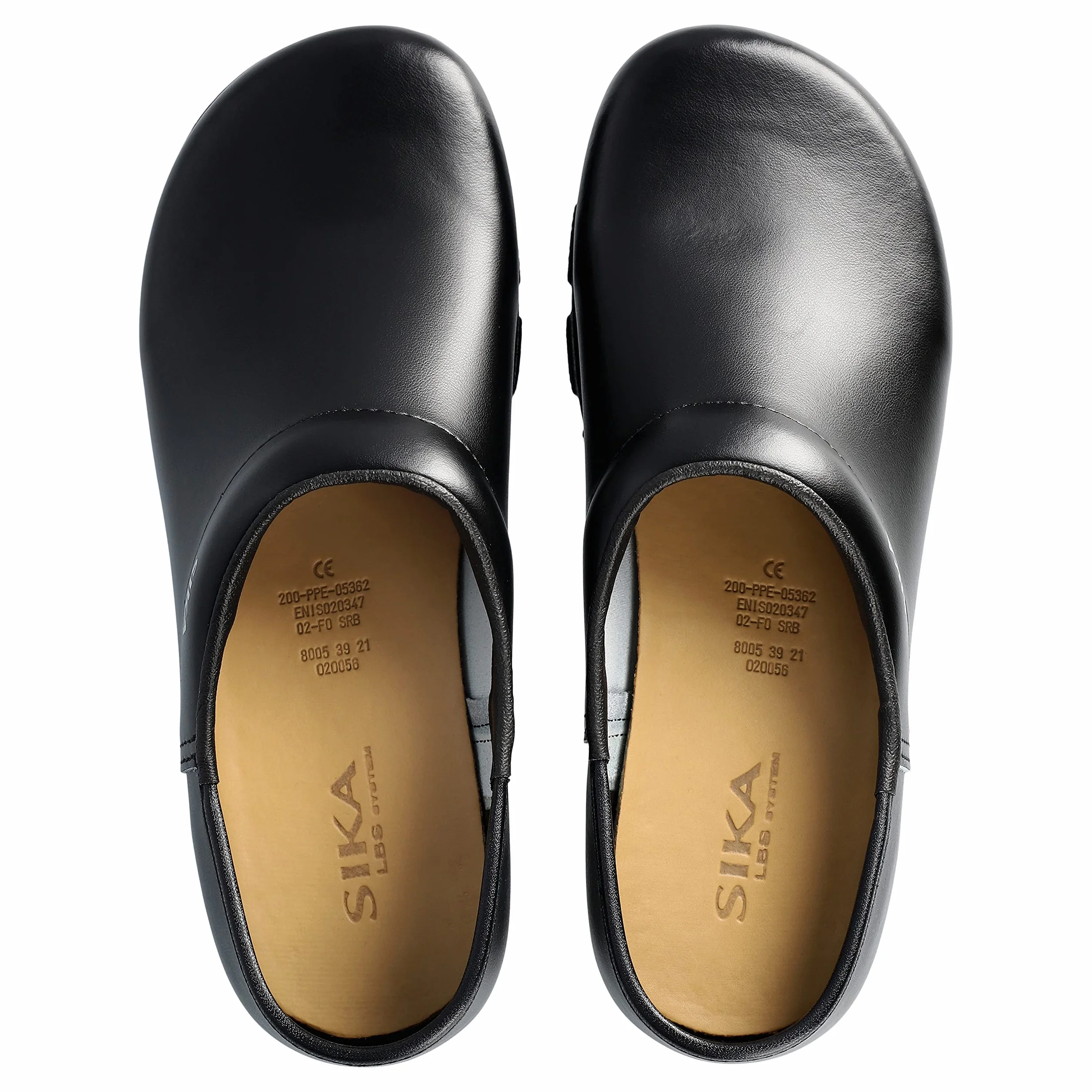 SIKA - Zuecos de cuero para mujer negro negro, color negro, talla 45