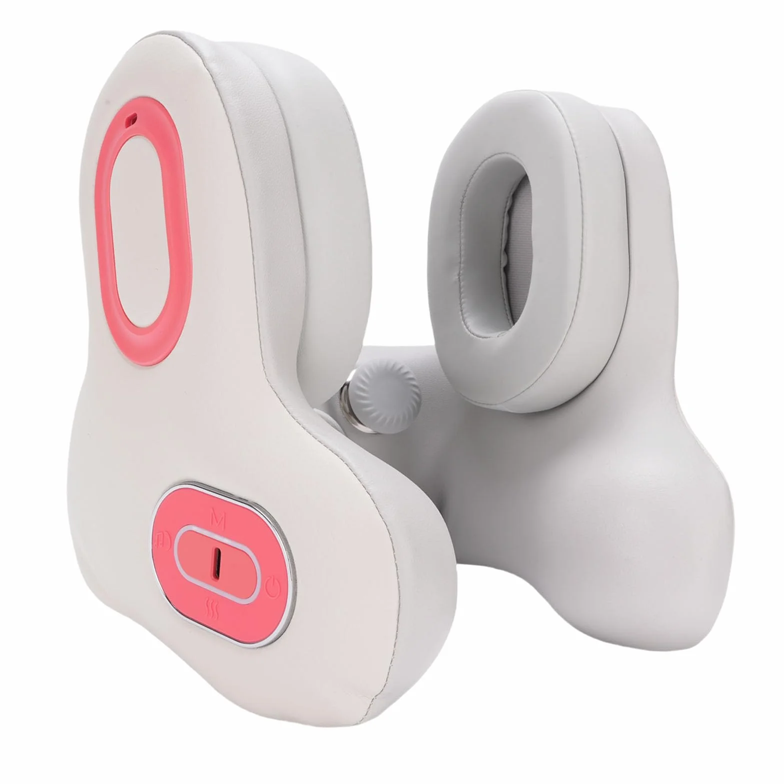 Fabater Almohada de Viaje para el Cuello en Forma de U con Bluetooth y Cancelación de Ruido Calefacción para Vuelos y Viajes por Carretera Cómodos Cuero 1500 MAh