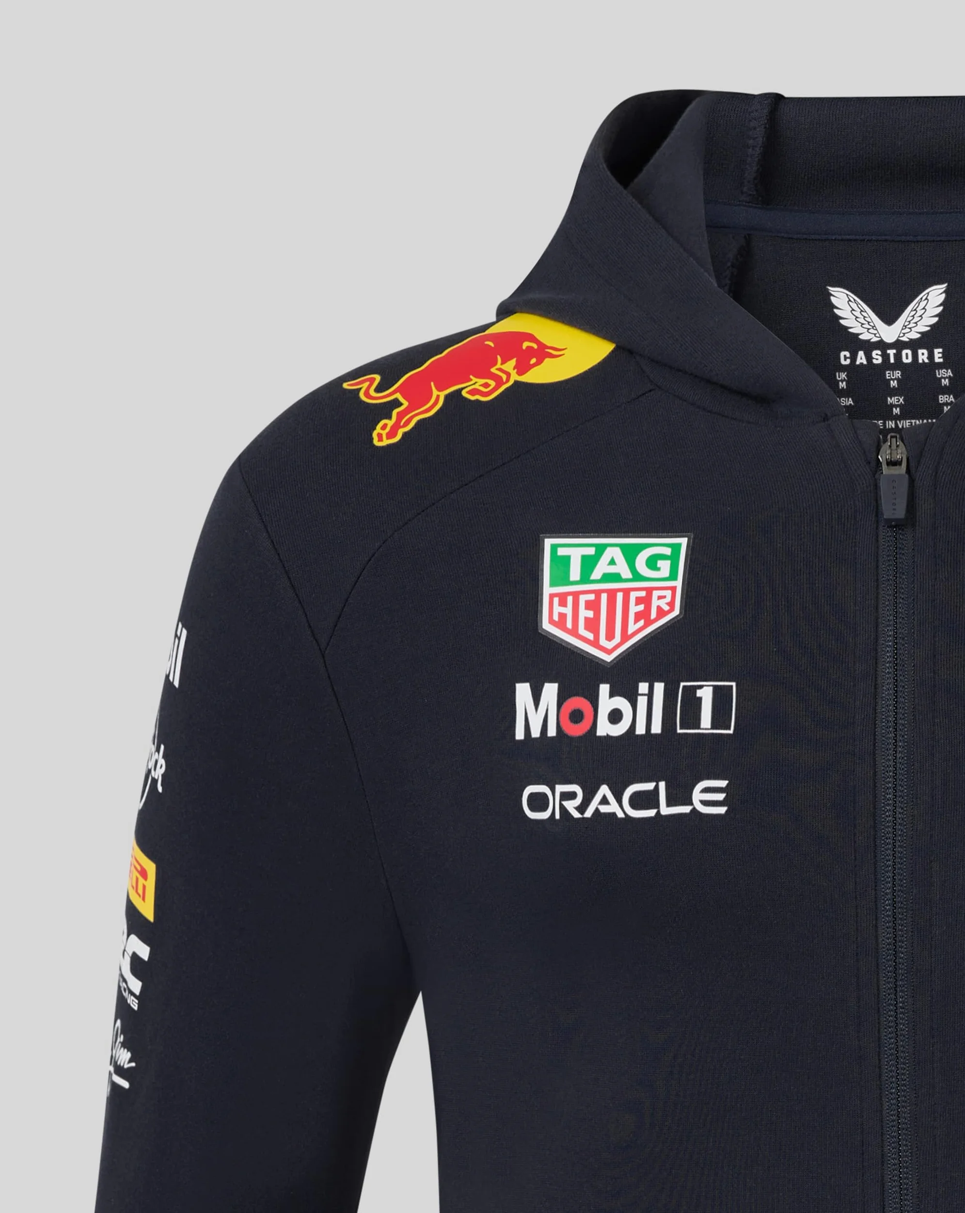 Castore Red Bull Racing F1 2025 Team - Sudadera con capucha y cremallera completa