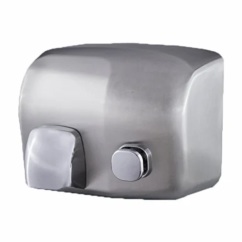 Secamanos con pulsador Pared Acero Inoxidable 2000 W Acabado Satinado