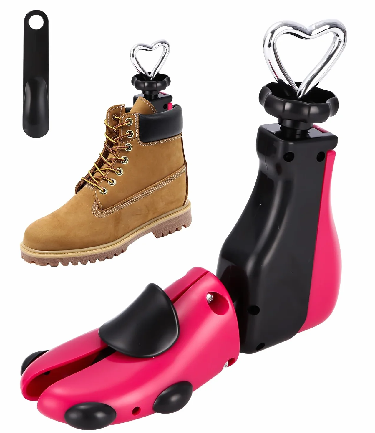 Yulado Hormas para Zapatos, Plástico Ensanchador de Con Calzador, Dilatador Unisex, Justable Longitud y Anchura Horma Ensanchar Zapatos, Ideales para Deportivas, Planos.