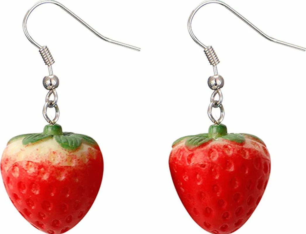 U-M Pendientes de Fresa Las Mujeres Lindas favorecen los Accesorios del diseño de la Fruta Dulce Rojo. Agradable y Profesional