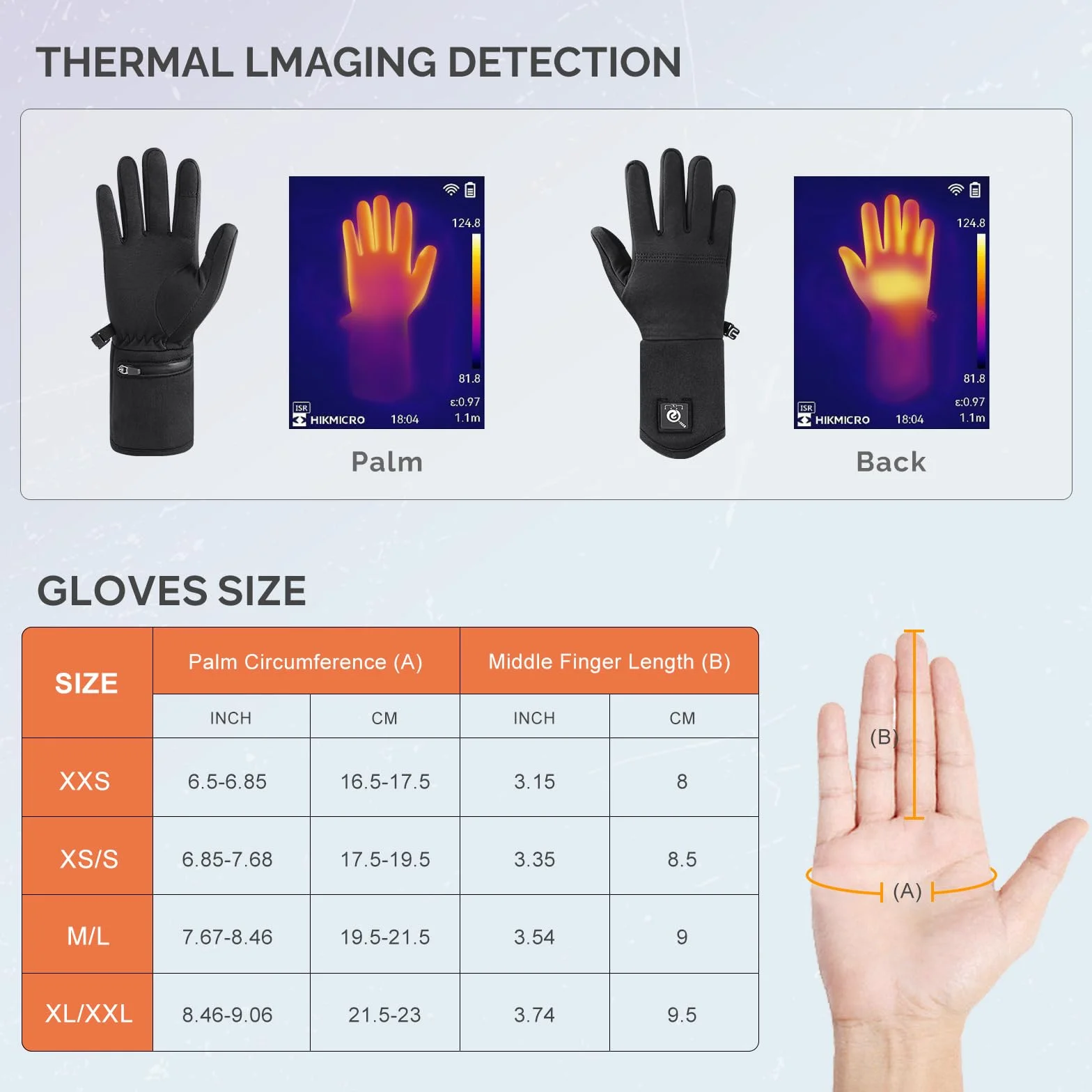 Guantes Calefactables Electrónicos para Hombre y Mujer, Guantes Calefactables Moto Invierno Térmicos de Artritis Batería Recargable Calentador de Mano para Esquí Motociclismo Pesca Senderismo Caza