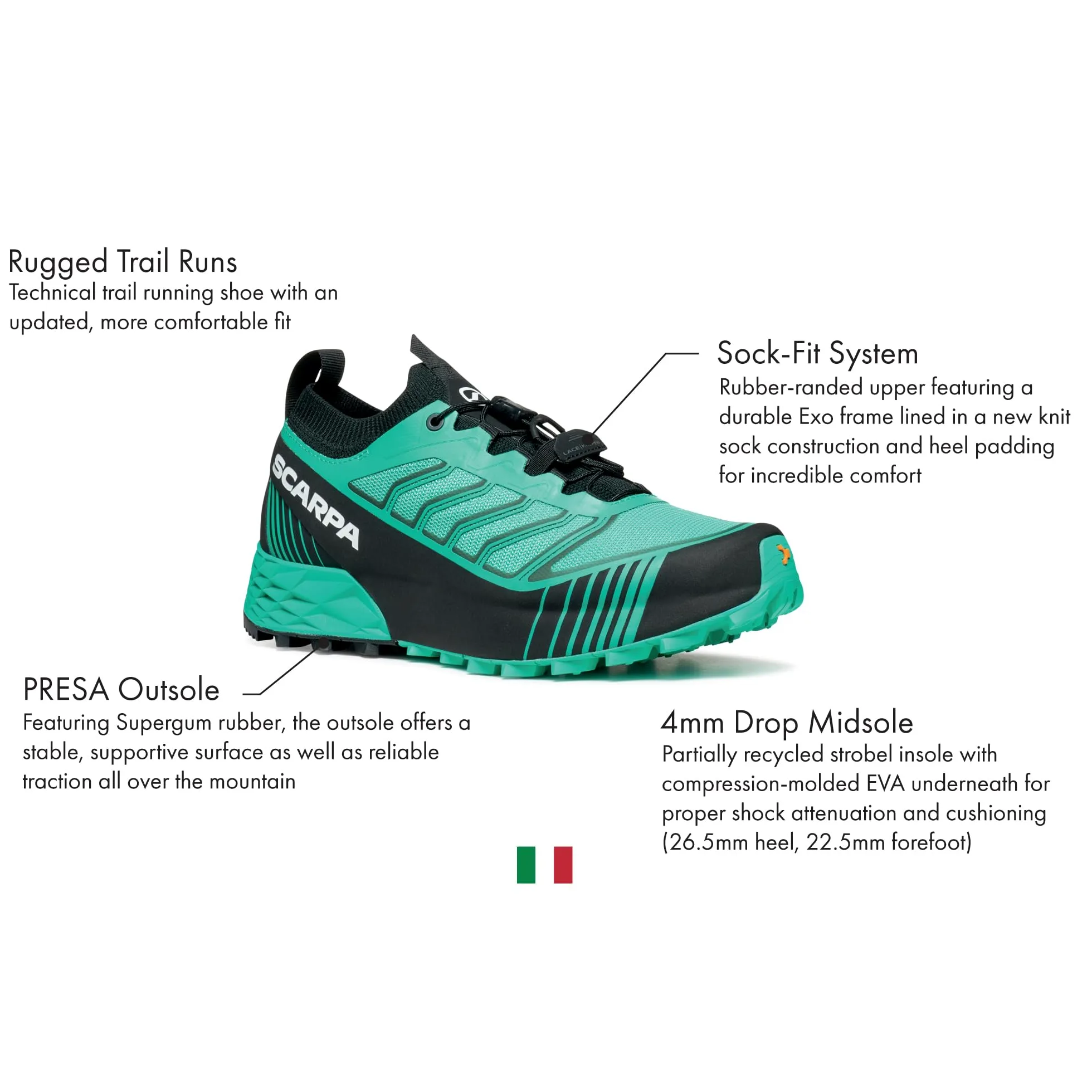 SCARPA Ribelle Run 2 - Tenis de correr para mujer, ligeros, de alto rendimiento