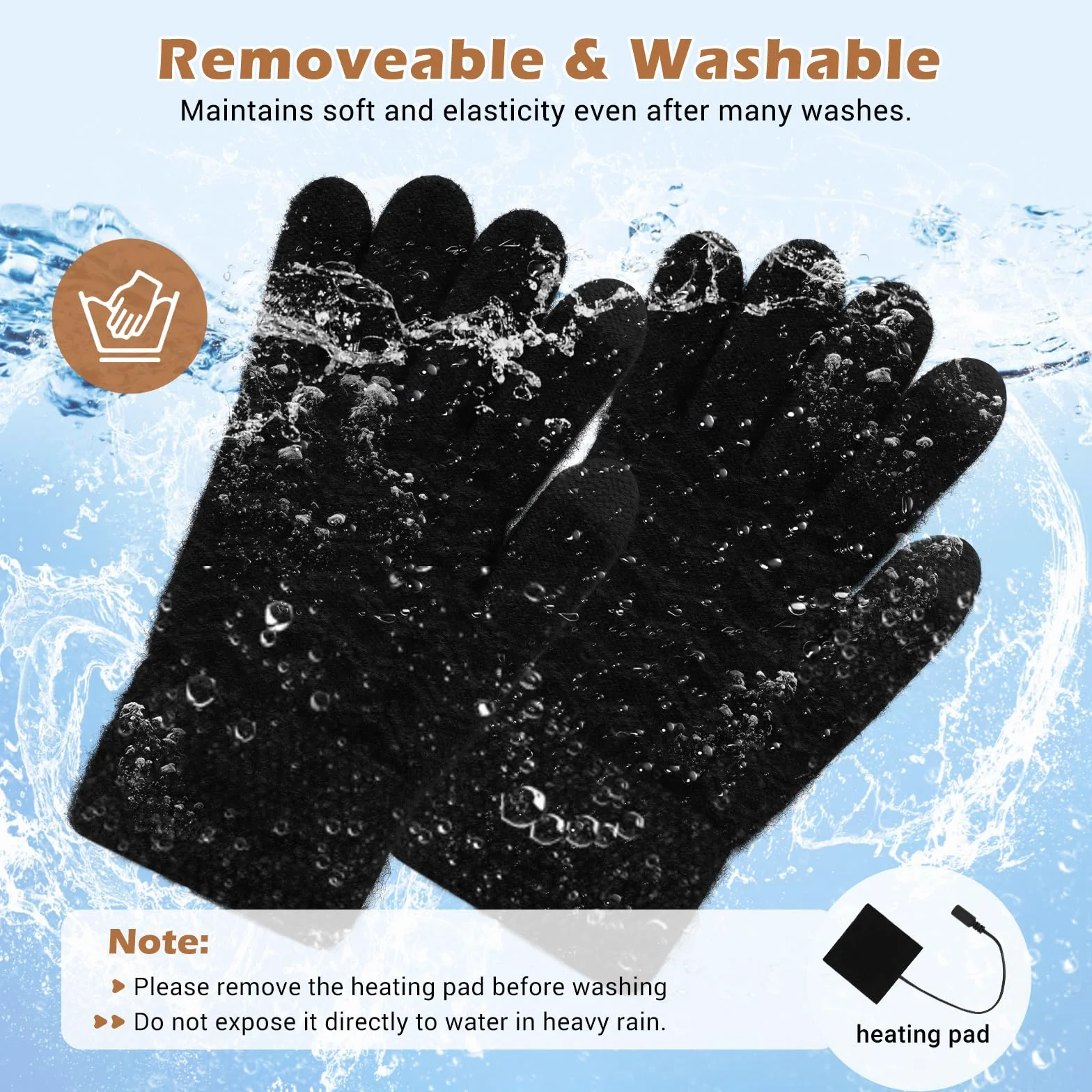 Coikes Guantes Calefactables USB para Hombres y Mujeres Guantes para Pantallas Táctiles Invierno 3 Temperatura Guantes Trabajo Frio Lavable Guantes Invierno para Esquí Senderismo Regalo