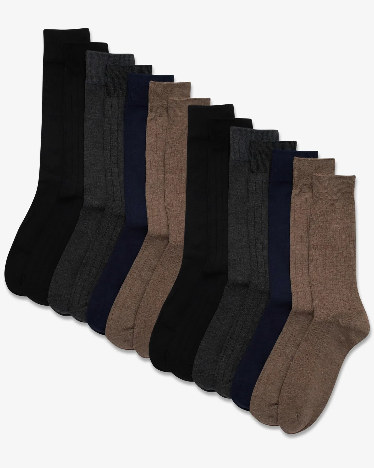 Van Heusen Calcetines de vestir para hombre, paquete de 14 unidades, suaves, elásticos, absorben la humedad, calcetines casuales de trabajo para hombres (tallas: 6-12.5)