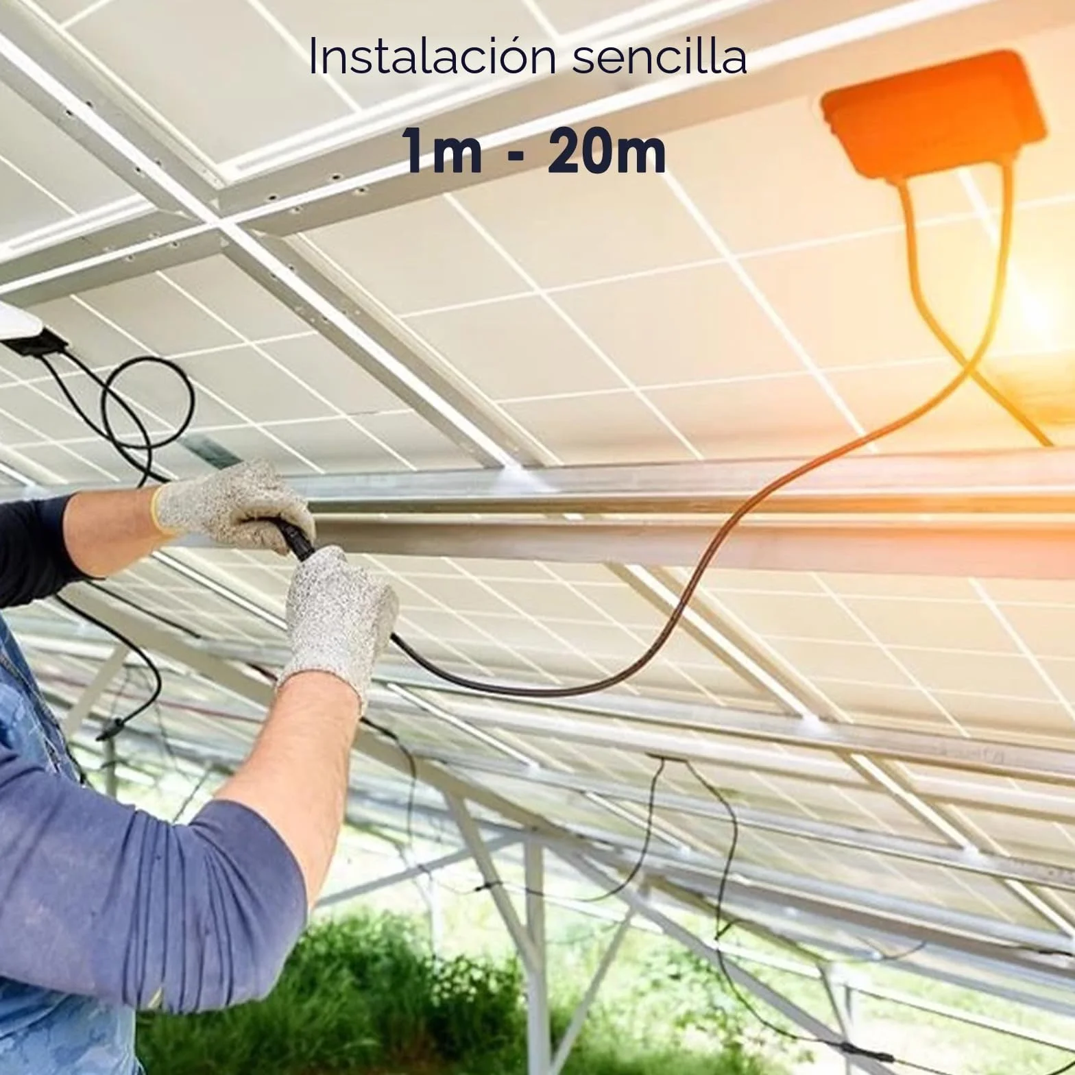 Solar cable de conexión 6mm² 5m módulo solar regulador de carga