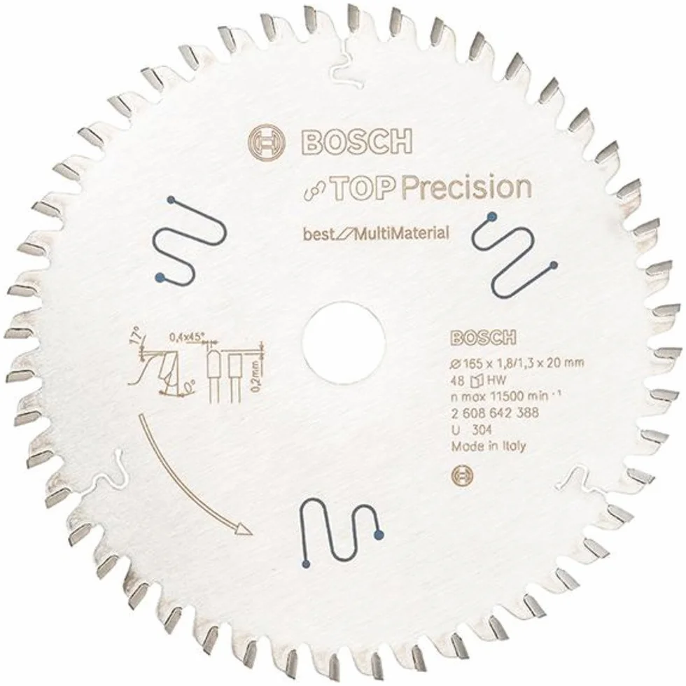 Bosch Hoja de sierra circular Top Precision Best for Multi Material 165 x 20 x 1,8 mm 48