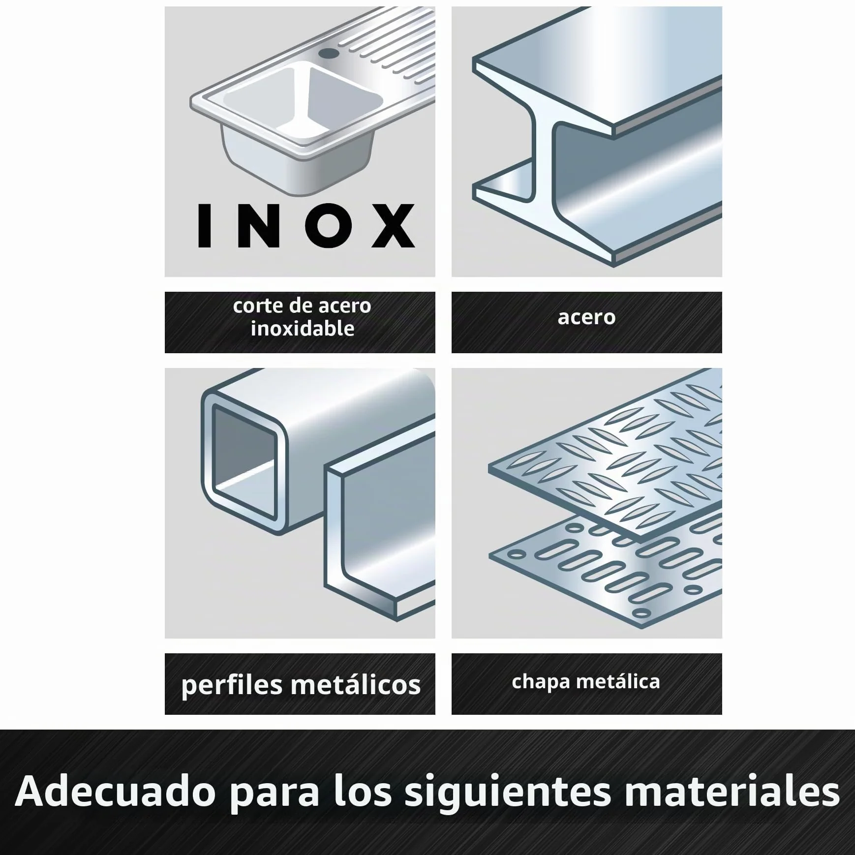 Einhell Juego de 5 discos de corte de inox y metal 115 x 1 mm